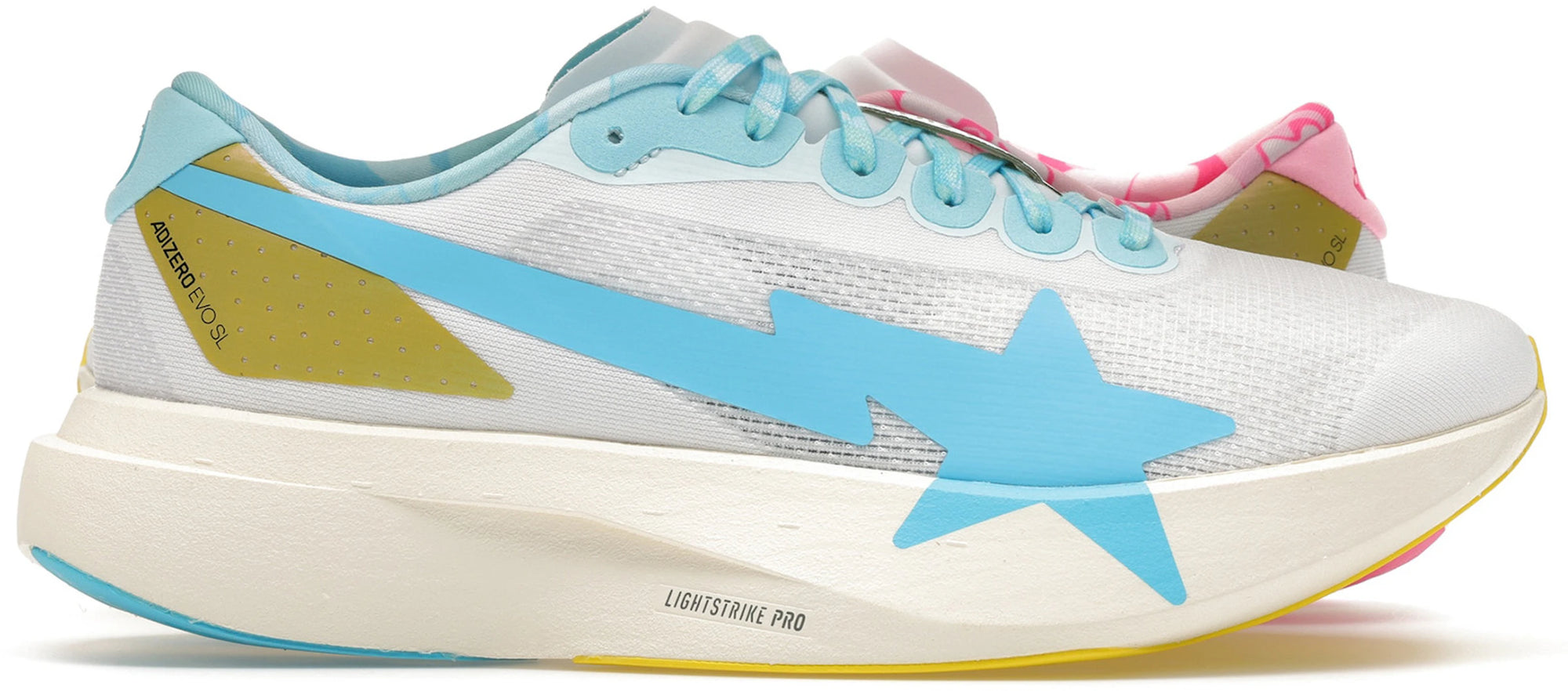 adidas Adizero Evo SL Bape Blue Pink Gold
