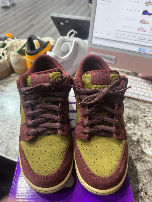 Nike SB Dunk Low Dark Team Red Olive Flak (Replacement Box)