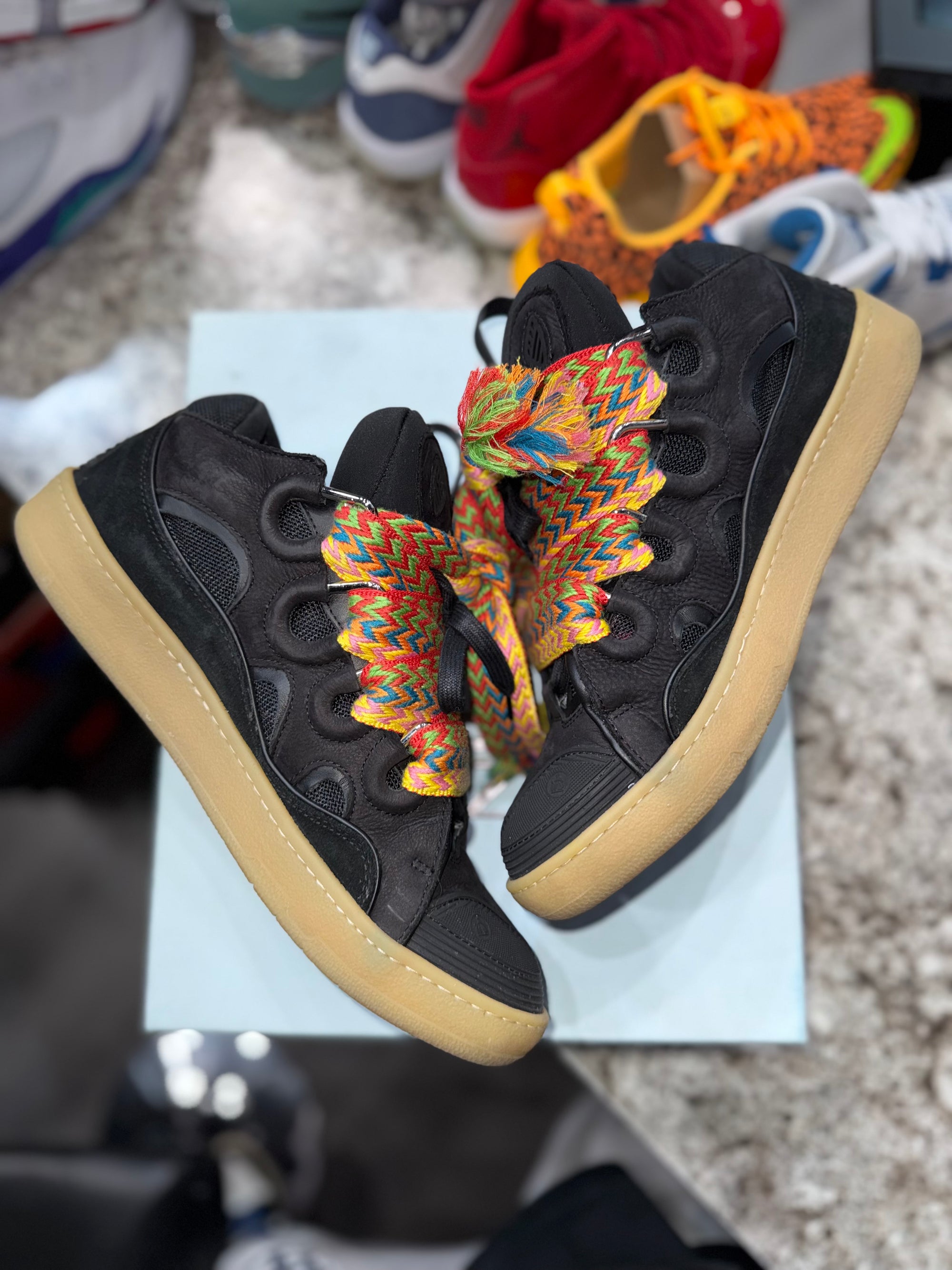 Lanvin Leather Curb Black