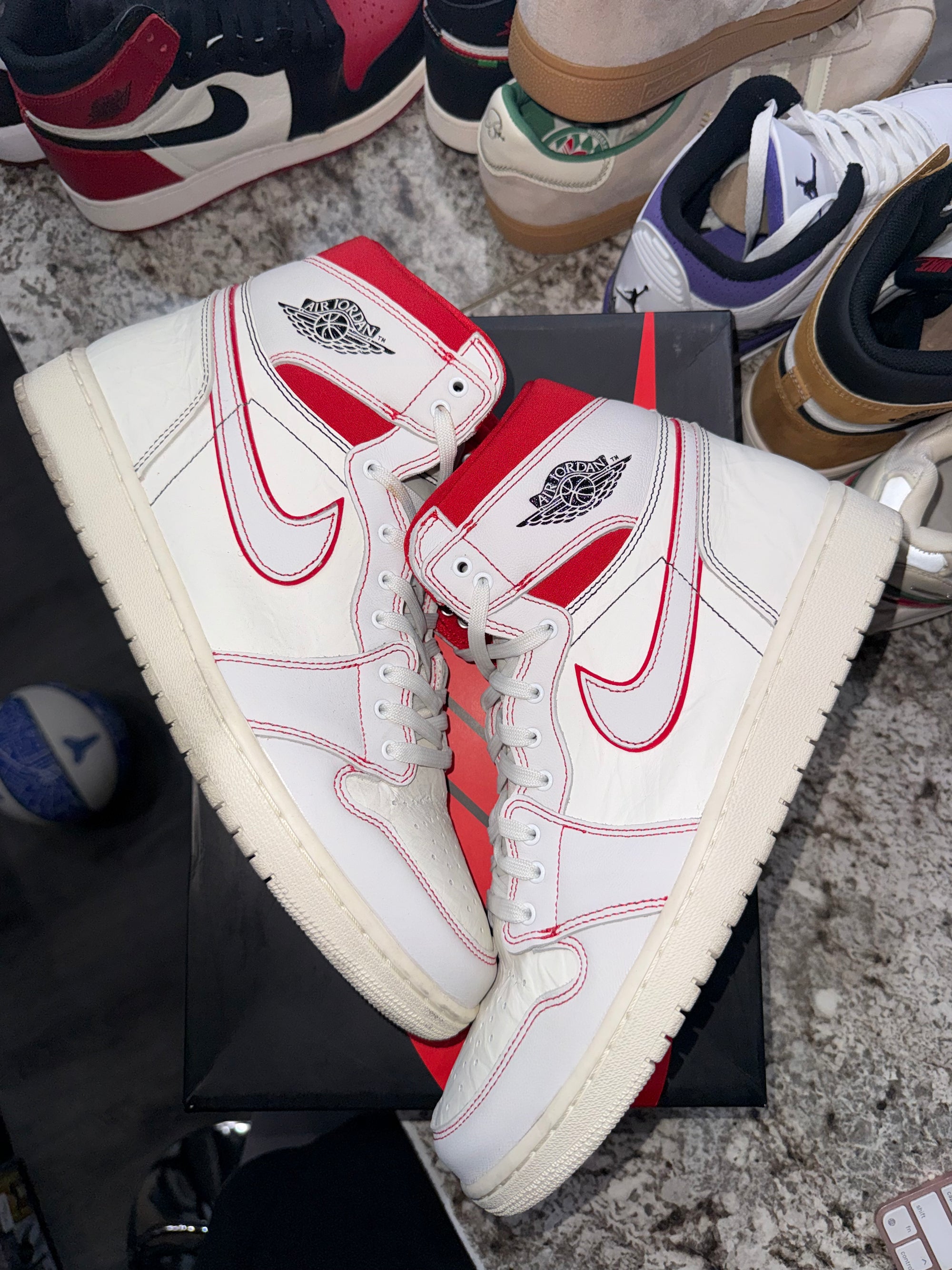 Jordan 1 Retro High Phantom Gym Red
