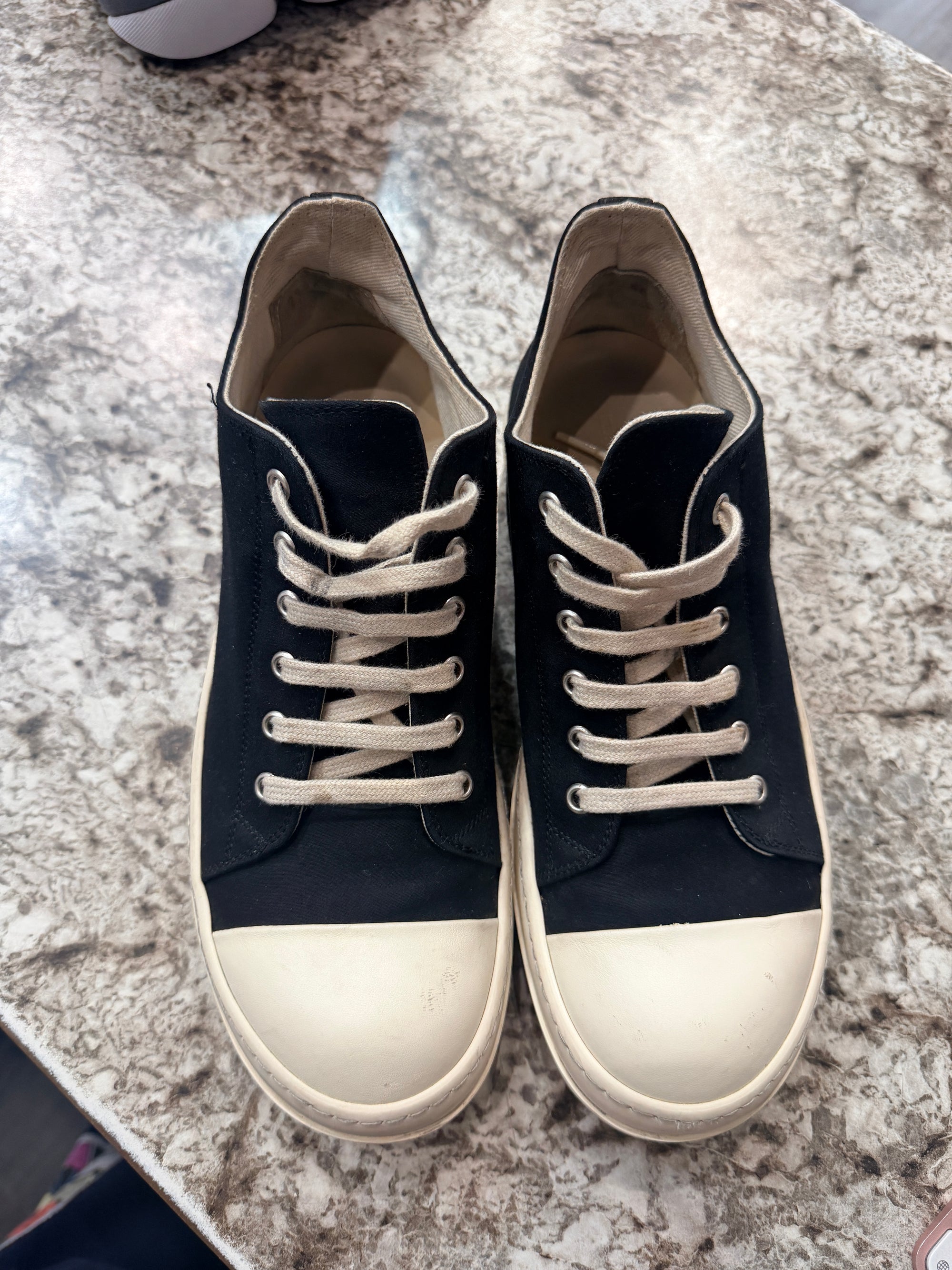 Rick Owens DRKSHDW Lido Low Sneaks Black Milk