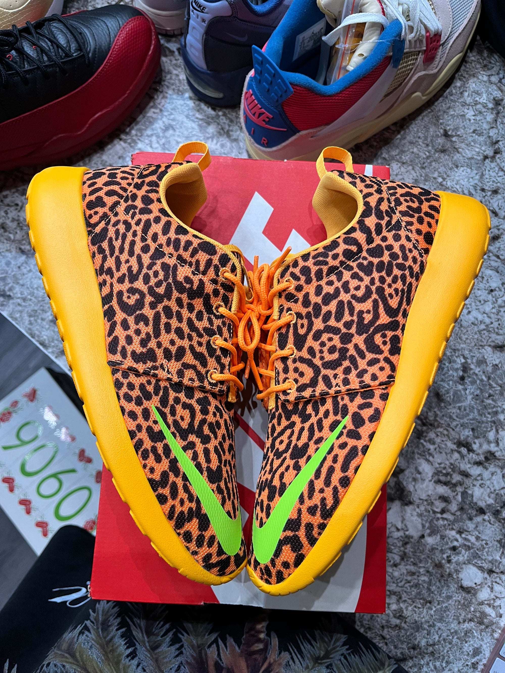 Nike Roshe Run Orange Leopard