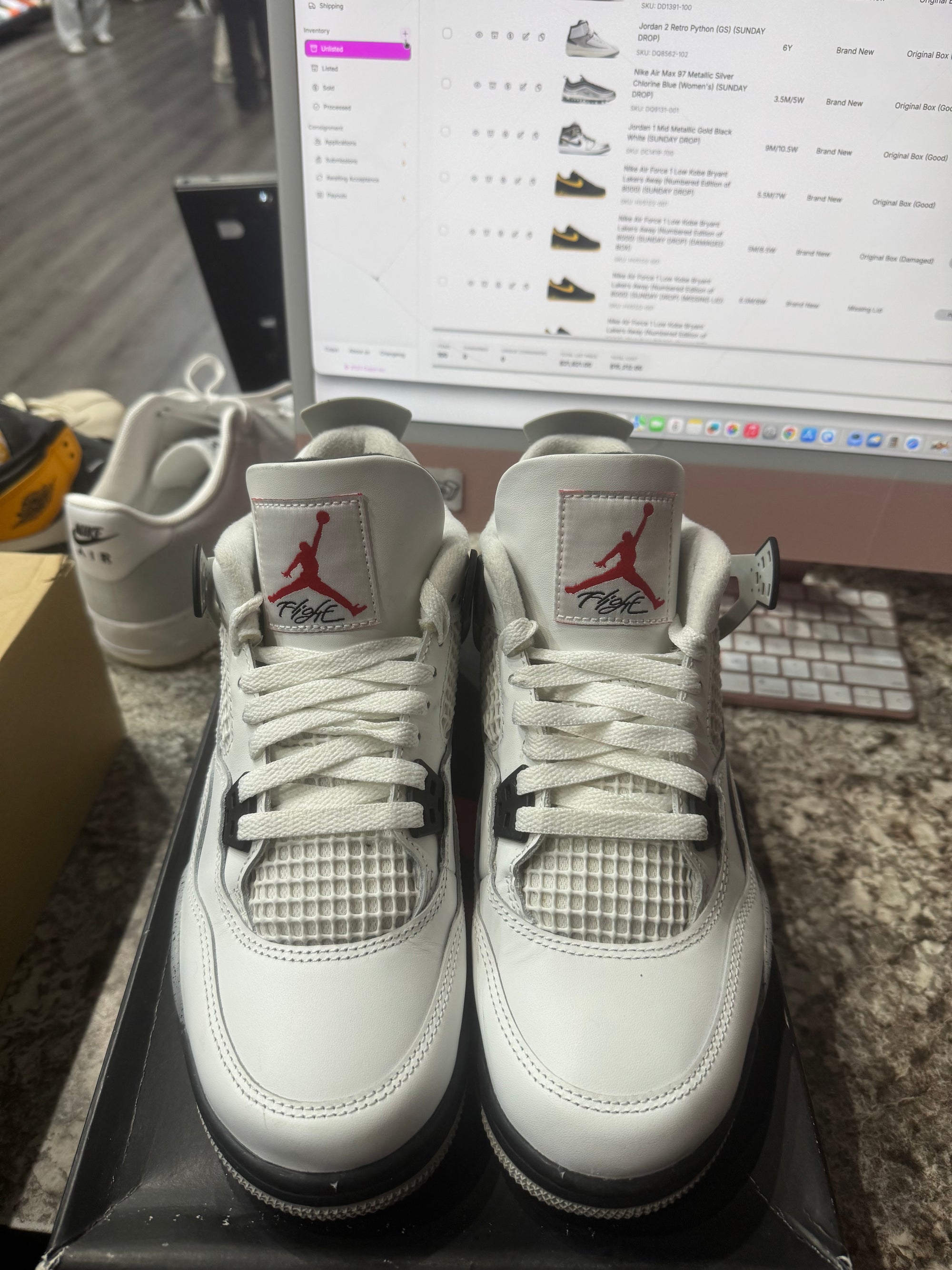 Jordan 4 Retro White Cement (2025) (GS)