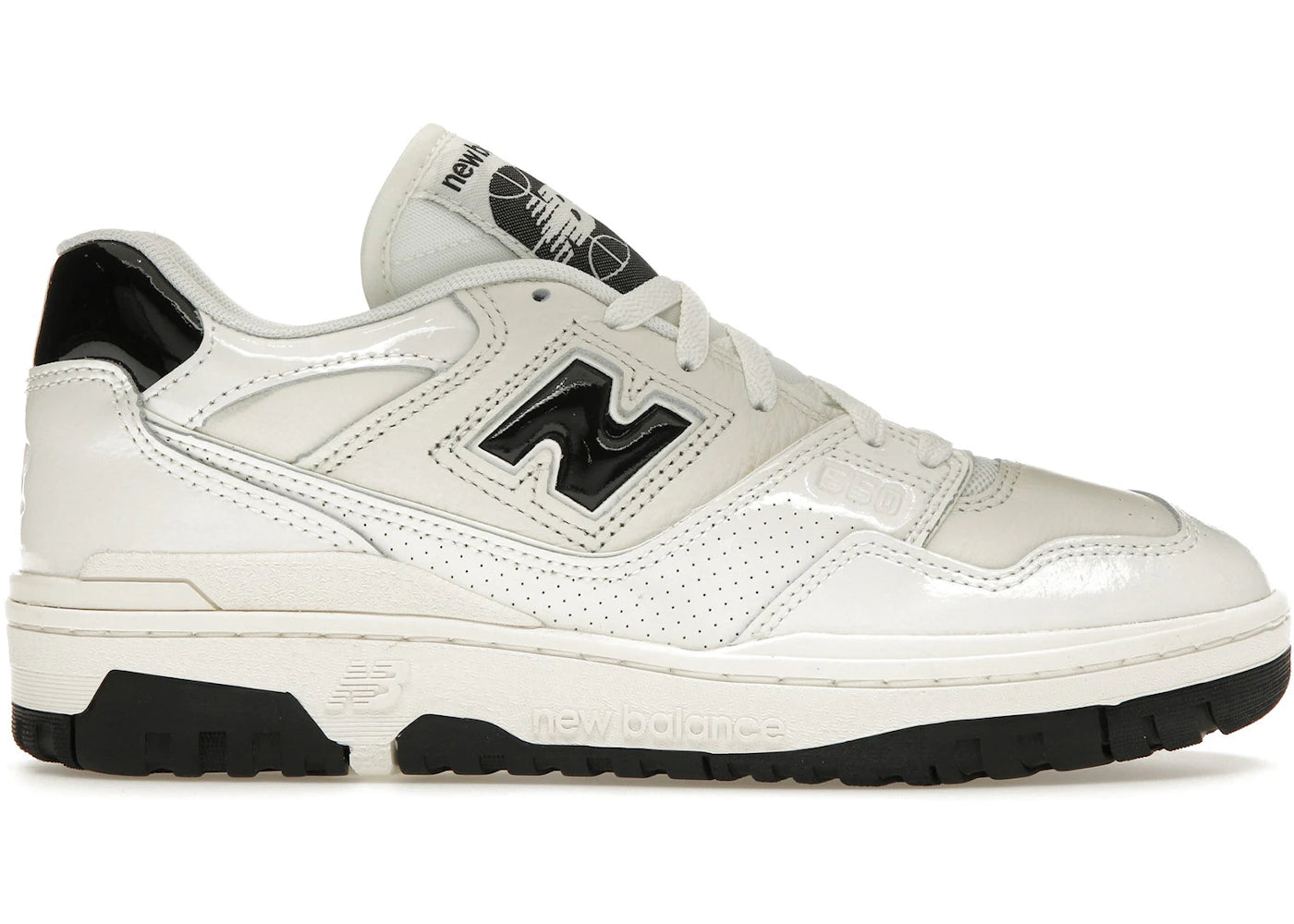 New Balance 550 Sea Salt Black Patent