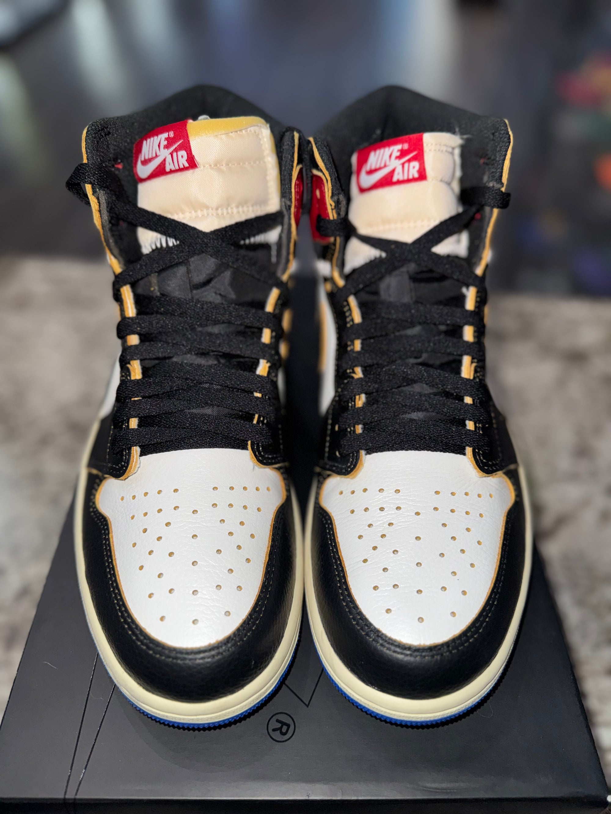 Jordan 1 Retro High OG SP Fragment x Union LA Varsity Red Sport Royal