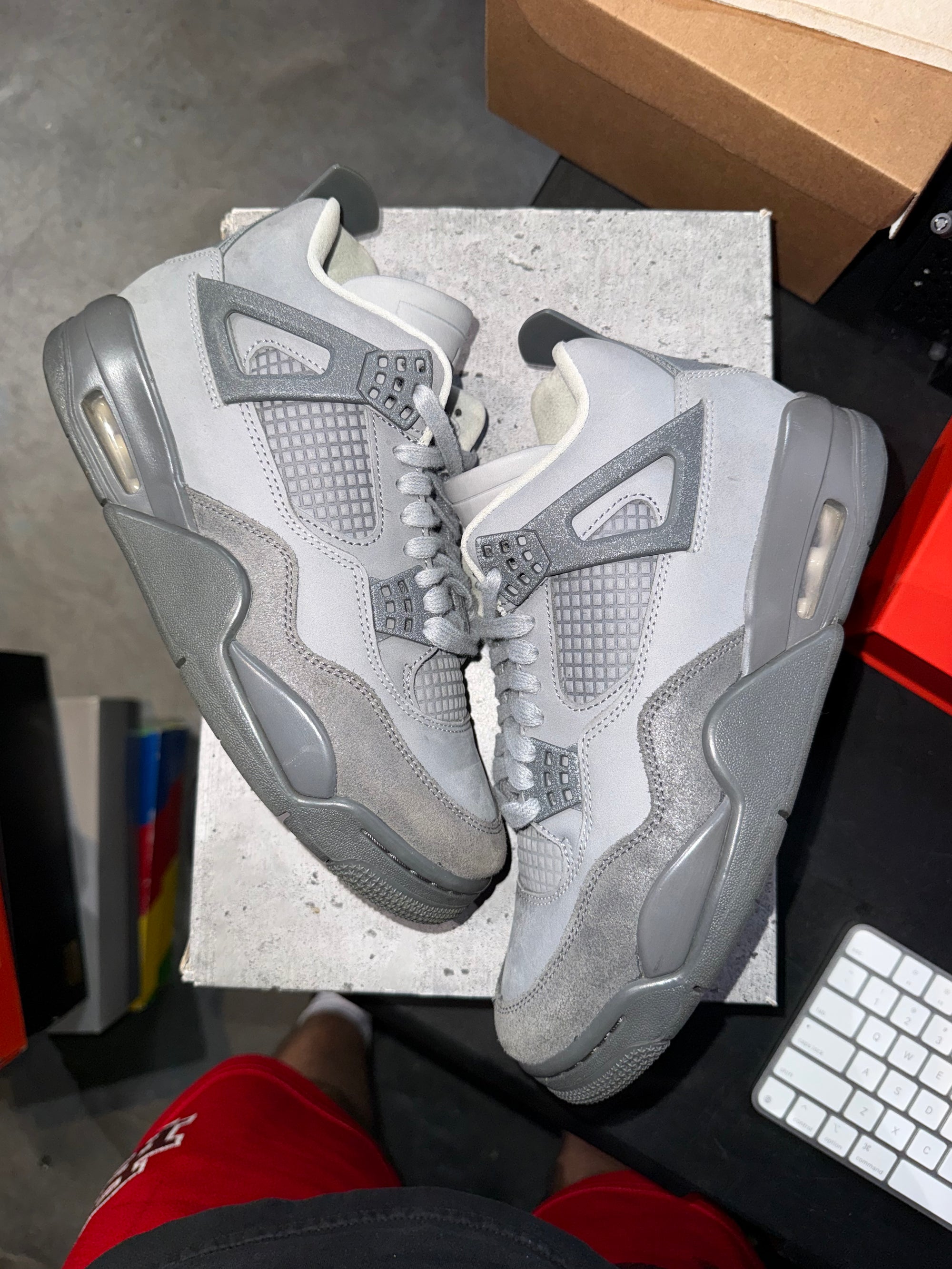 Jordan 4 Retro SE Paris Olympics Wet Cement (GS)