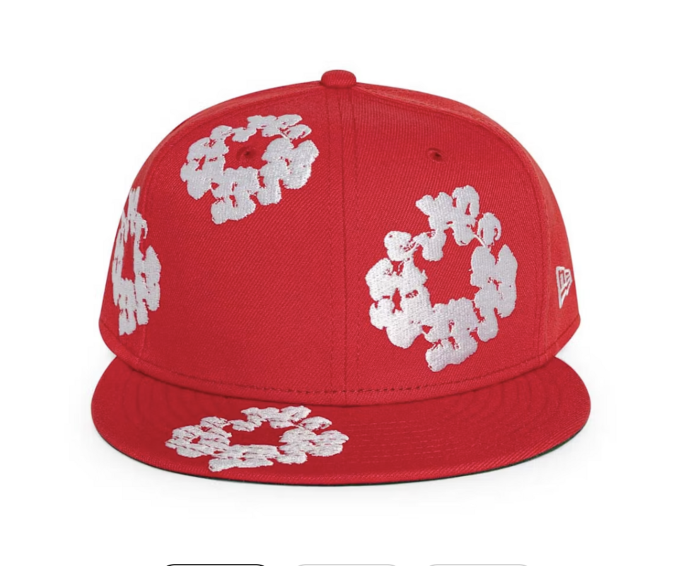 Denim Tears New Era Cotton Wreath 59/50 Cap Red