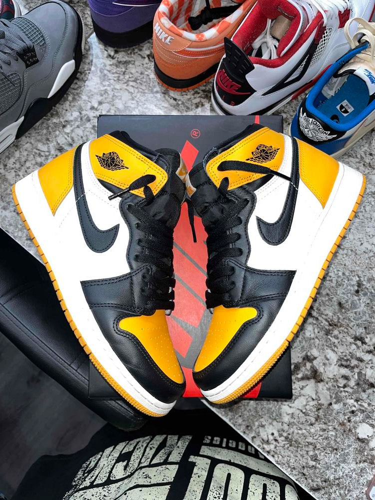 Air Jordan 1 Retro High OG Taxi Yellow black GS Gradeschool