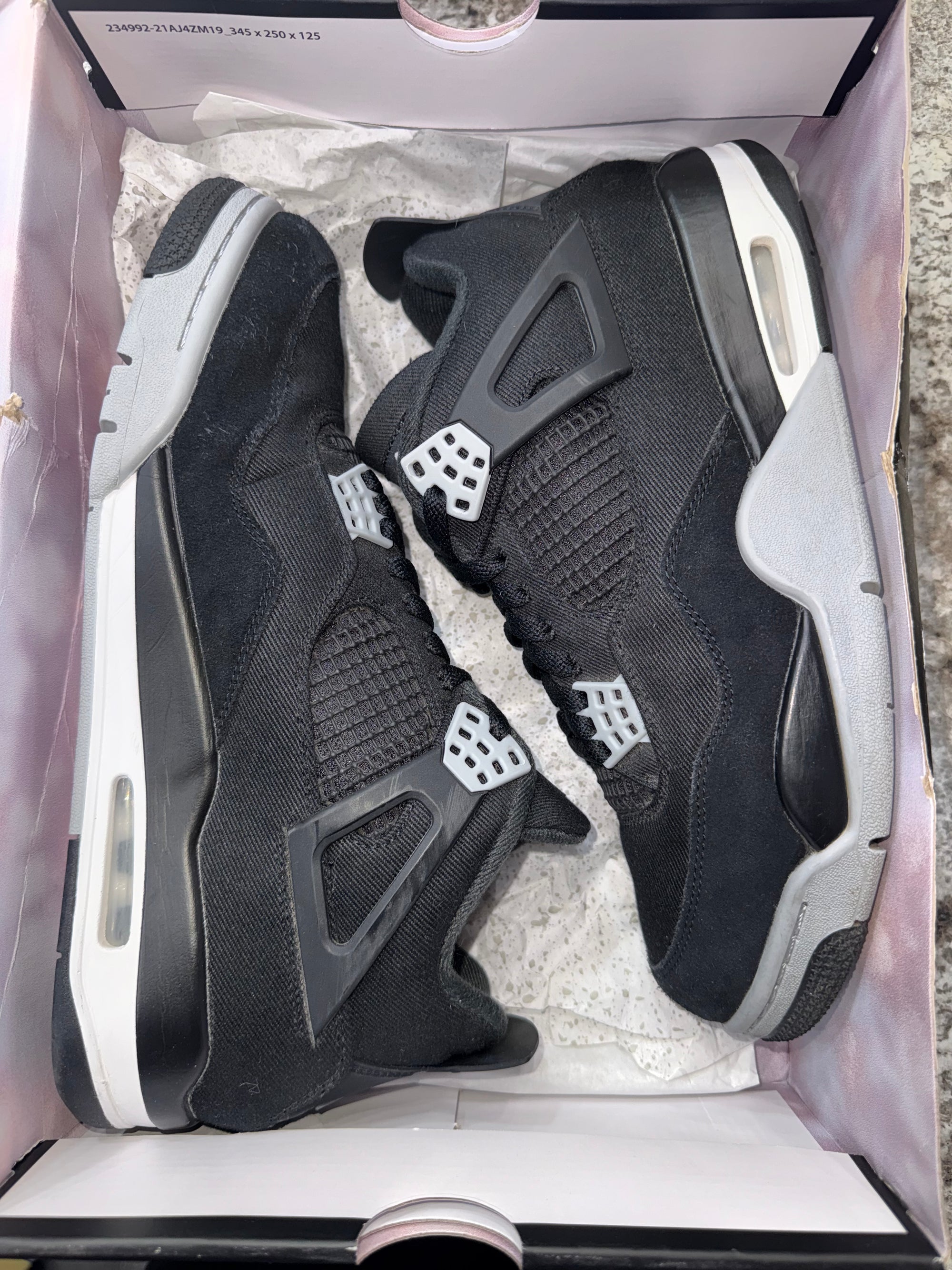 Jordan 4 Retro SE Black Canvas