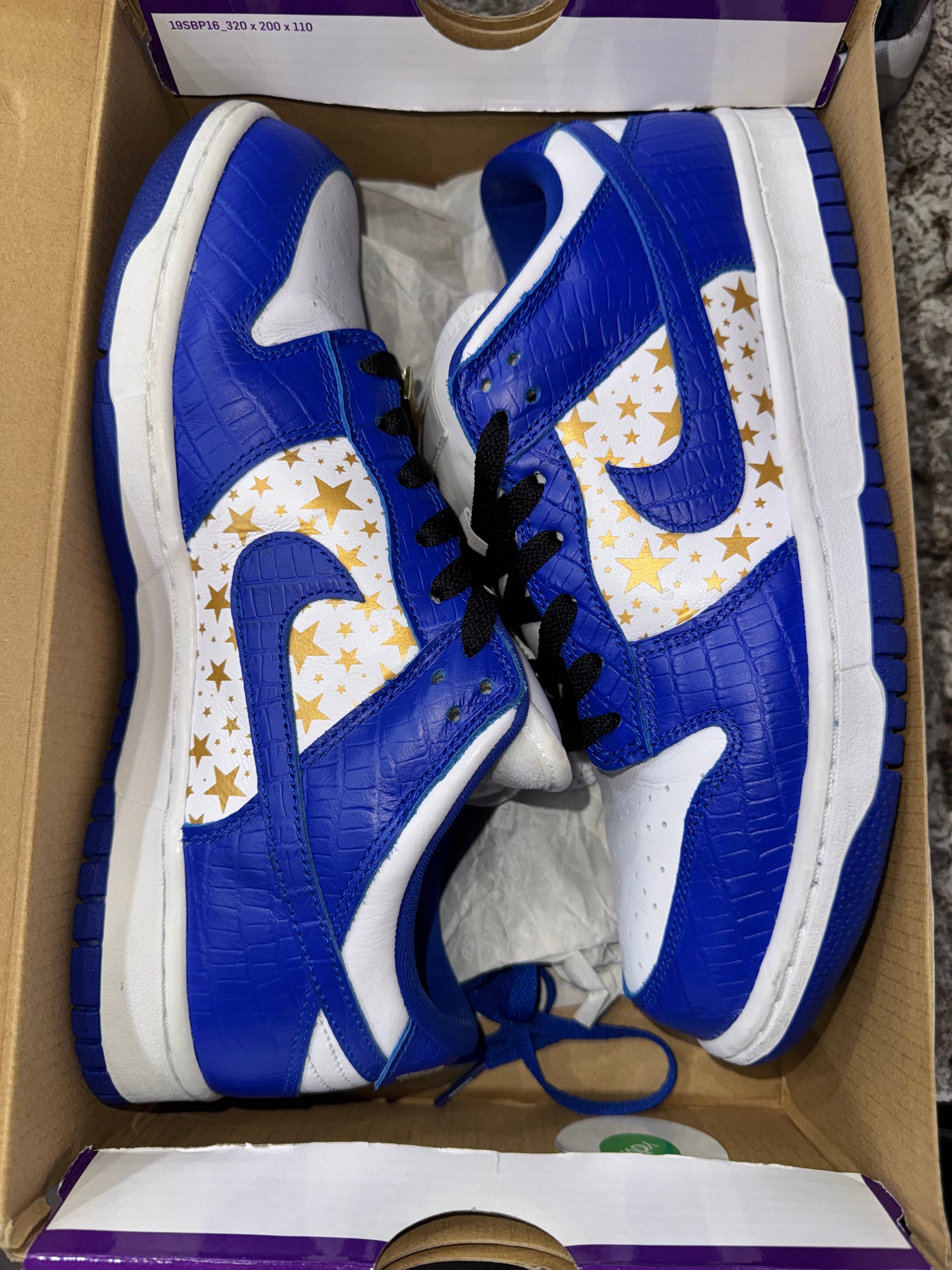 Nike SB Dunk Low Supreme Stars Hyper Royal (2021) (DAMAGED BOX)