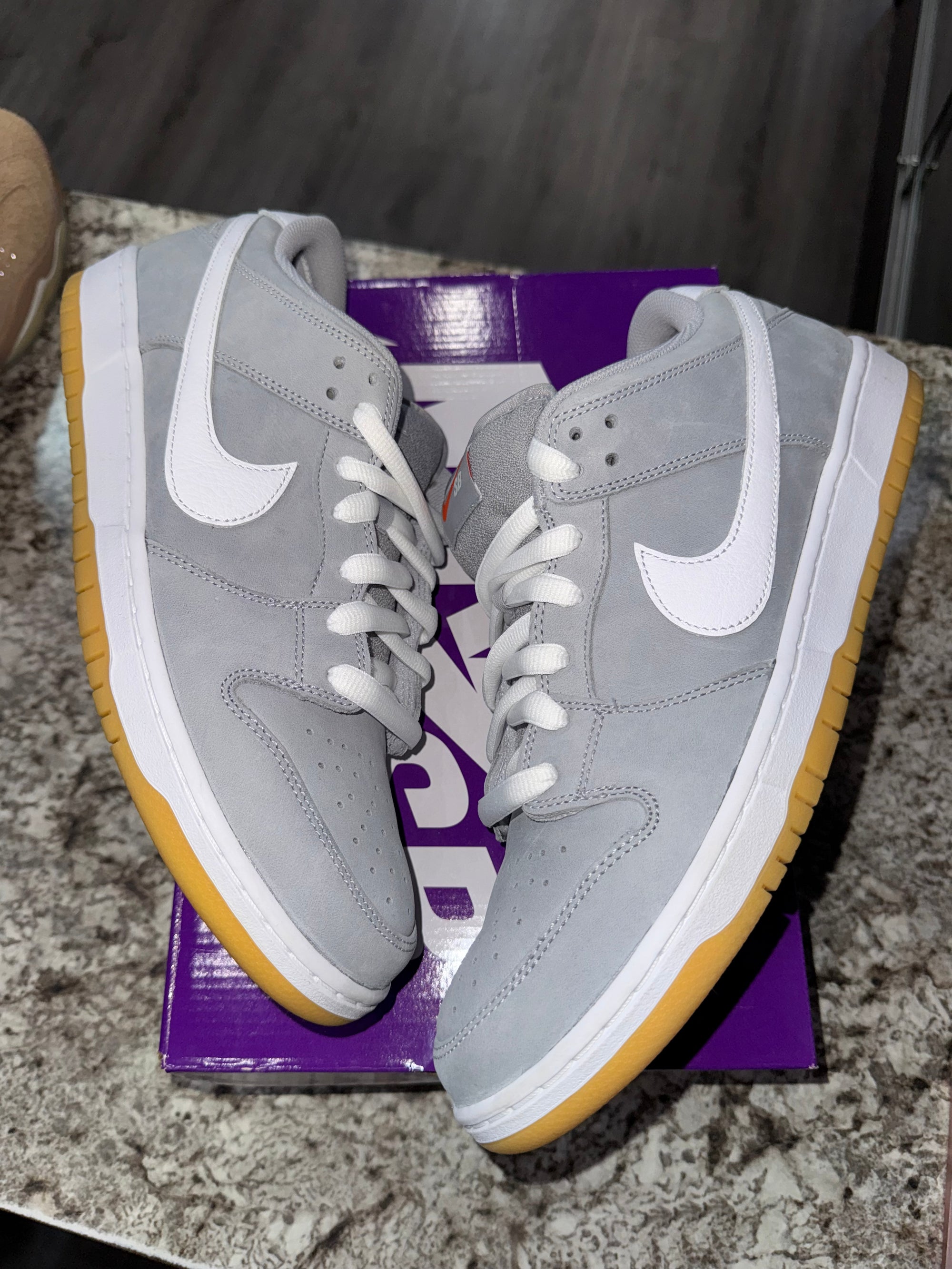 Nike SB Dunk Low Pro ISO Orange Label Wolf Grey Gum