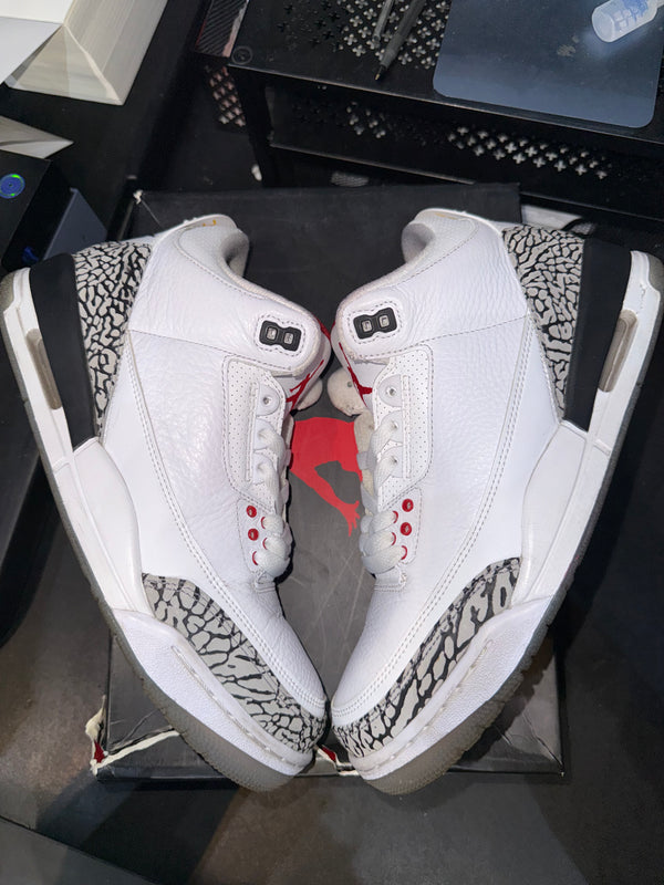 Jordan 3 Retro Free Throw Line White Cement (DAMAGED BOX TOP)