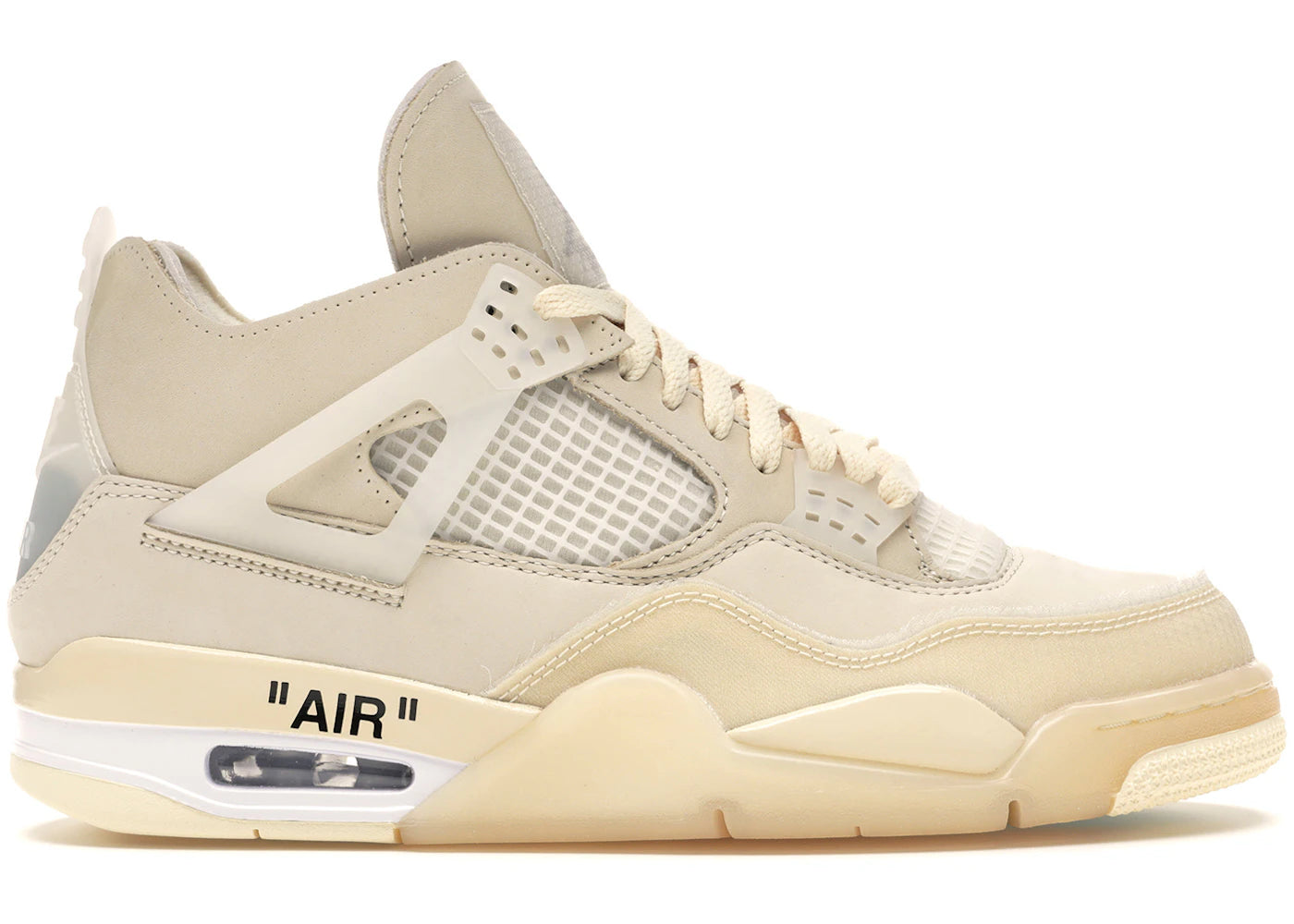 Jordan 4 Retro Off-White Sail (Women's) (FLAWS) (NO EXTRA LACE)
