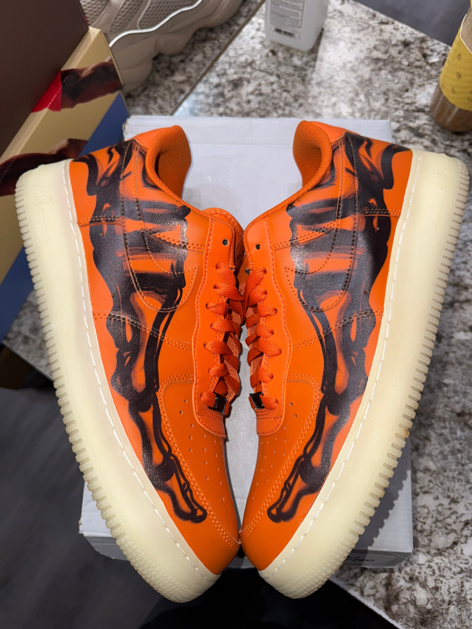 Nike Air Force 1 Low Orange Skeleton Halloween (2020)