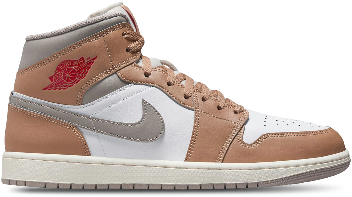 Jordan 1 Mid Rattan White College Grey