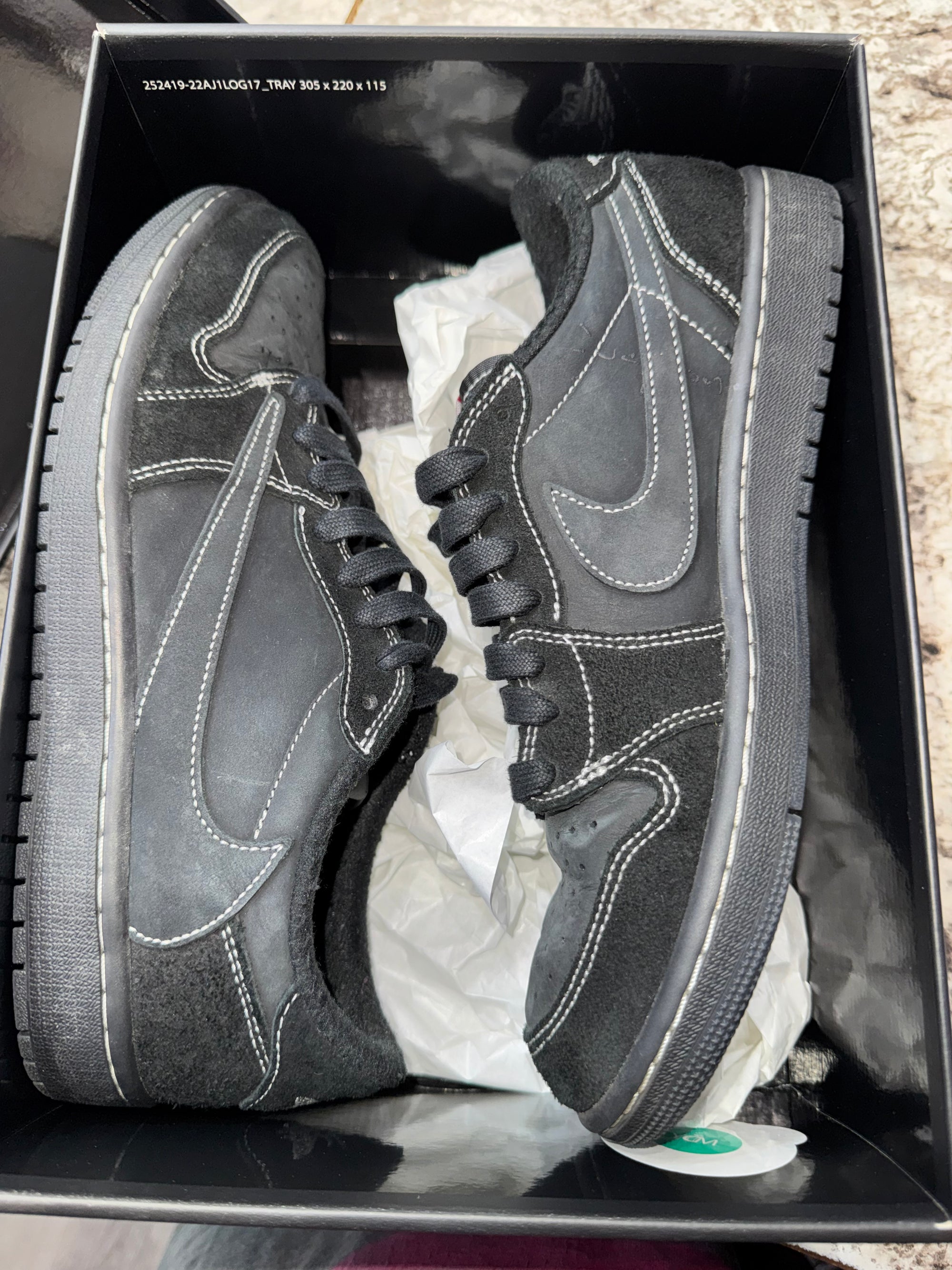 AJ1 Low Travis Scott Black Phantom ReStockX