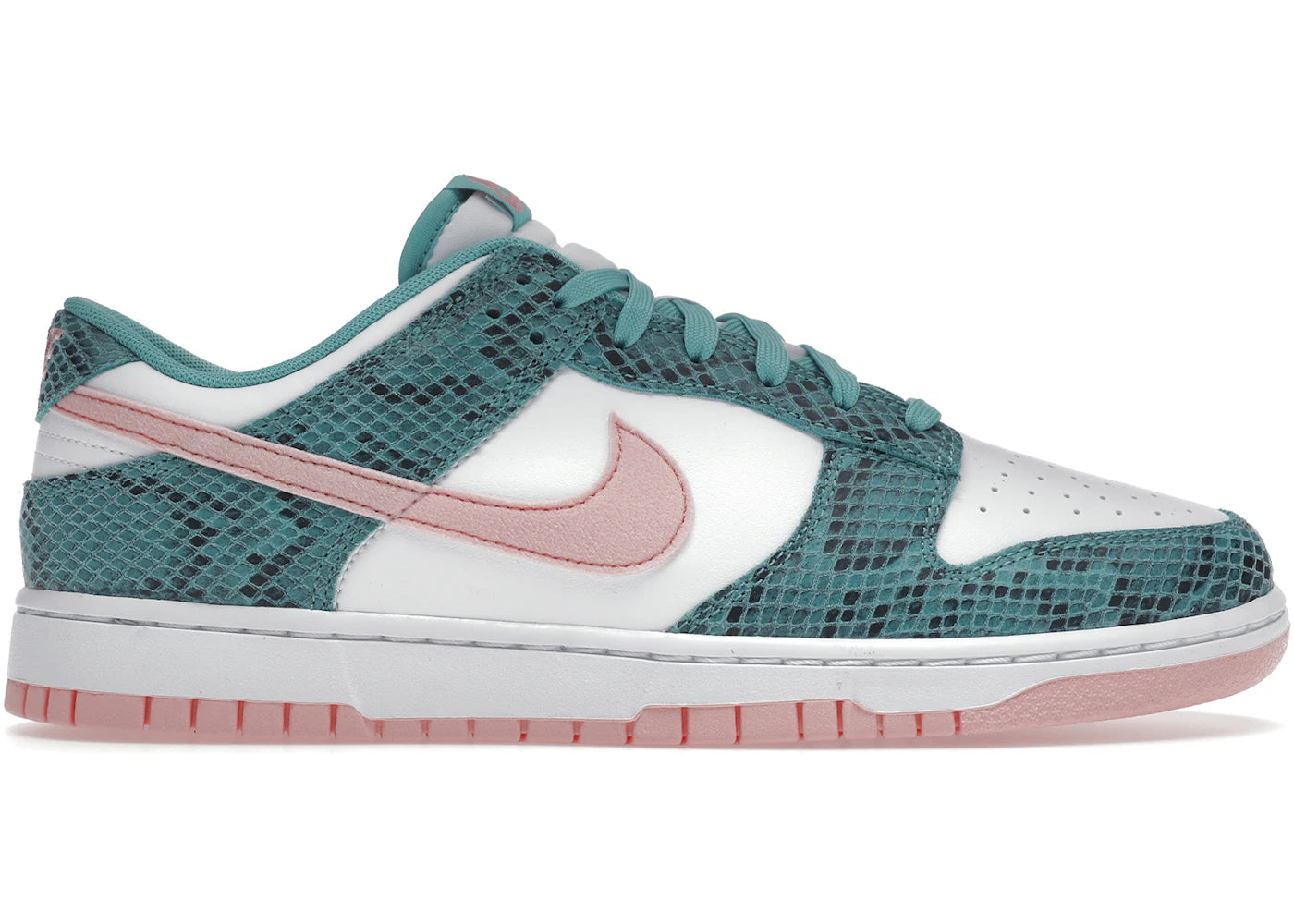Nike Dunk Low Snakeskin Washed Teal Bleached Coral (DAMAGED BOX)