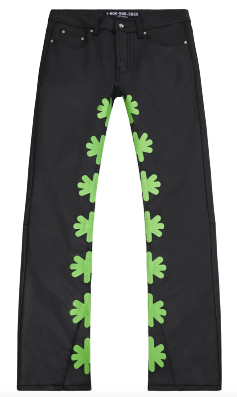 Lost Shadows Red Waxed Denim | Slime Green