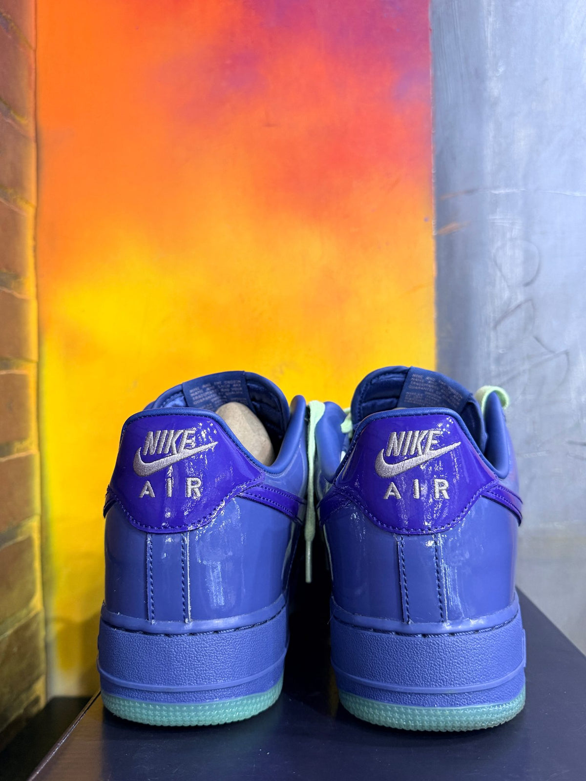Nike Air Force 1 Low Patent Leather Mystic Navy Grape Ice