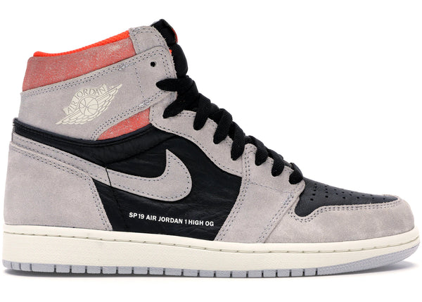 Jordan 1 Retro High Neutral Grey Hyper Crimson (Damaged Box)