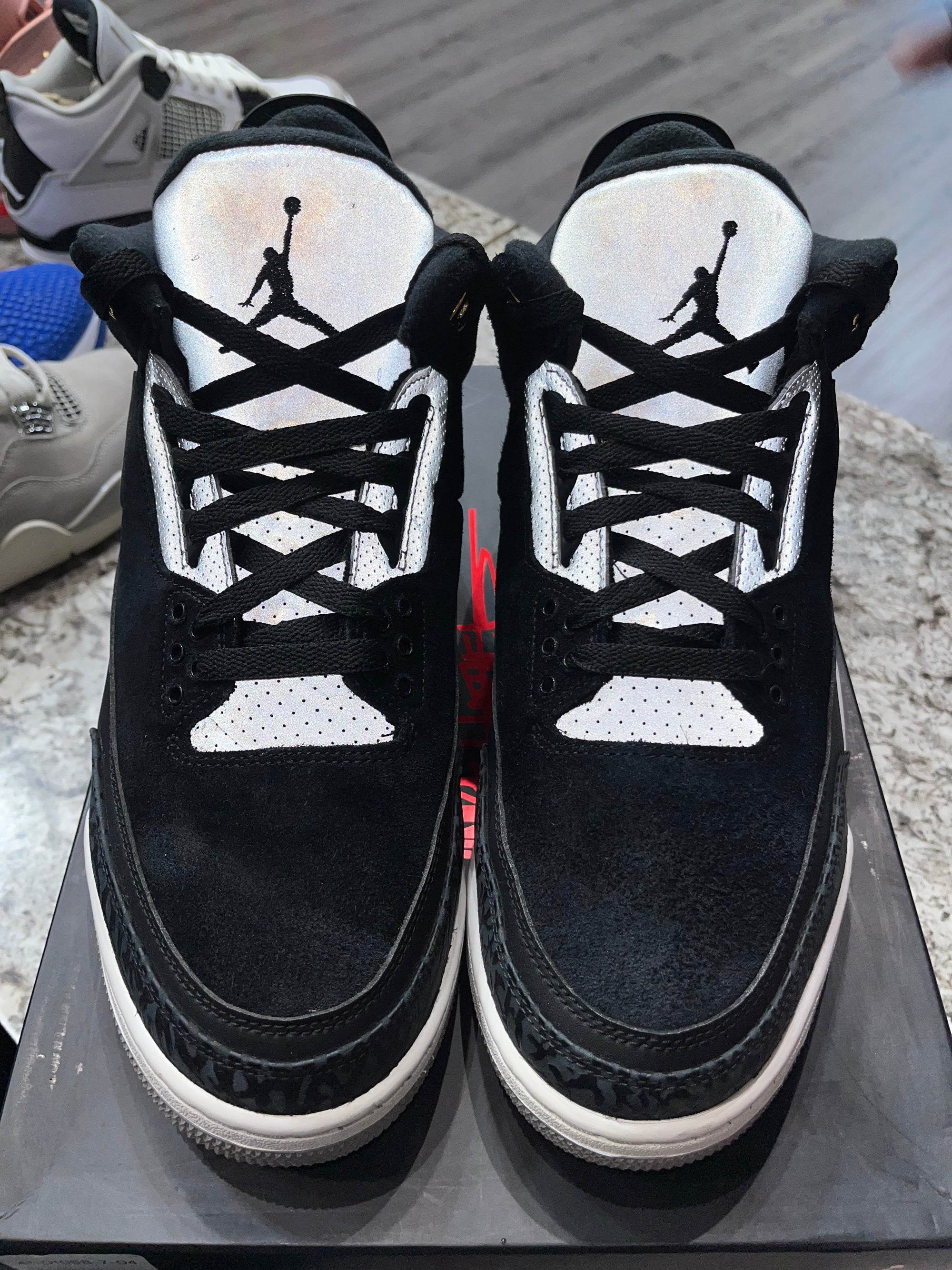 Jordan 3 Retro Tinker Black Cement Gold