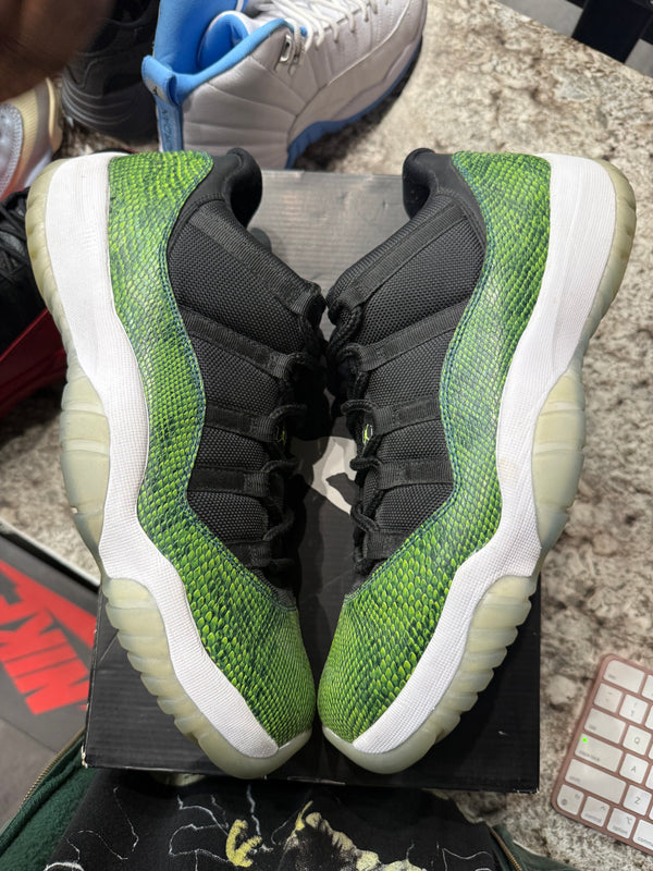 Jordan 11 Retro Low Green Snakeskin
