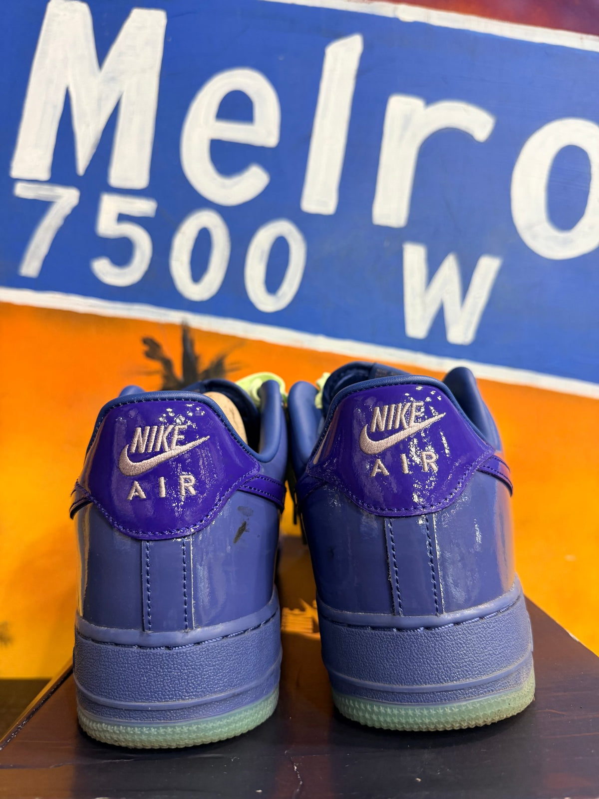Nike Air Force 1 Low Patent Leather Mystic Navy Grape Ice
