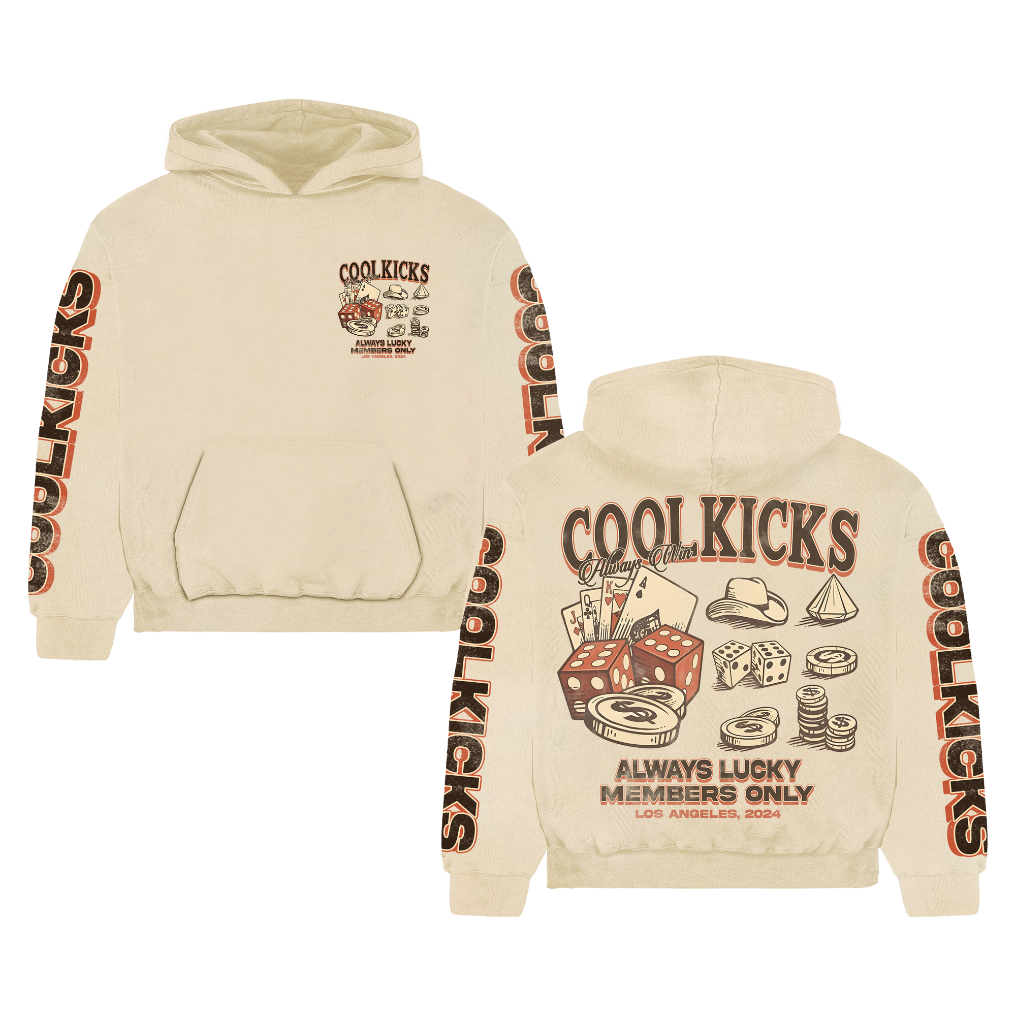 Coolkicks ALWAYS WIN LA Hoodie - Cream