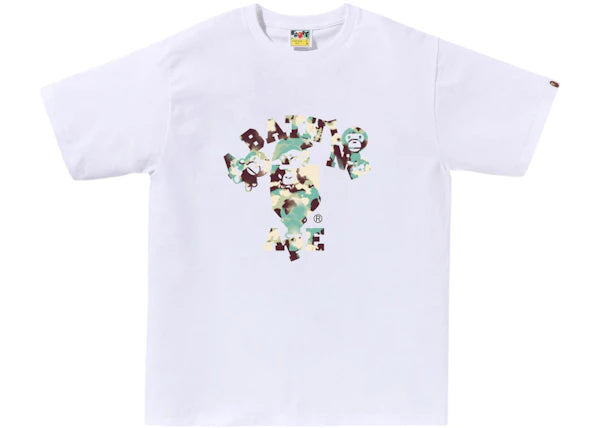 BAPE Map Camo College Milo Tee White/Multicolor