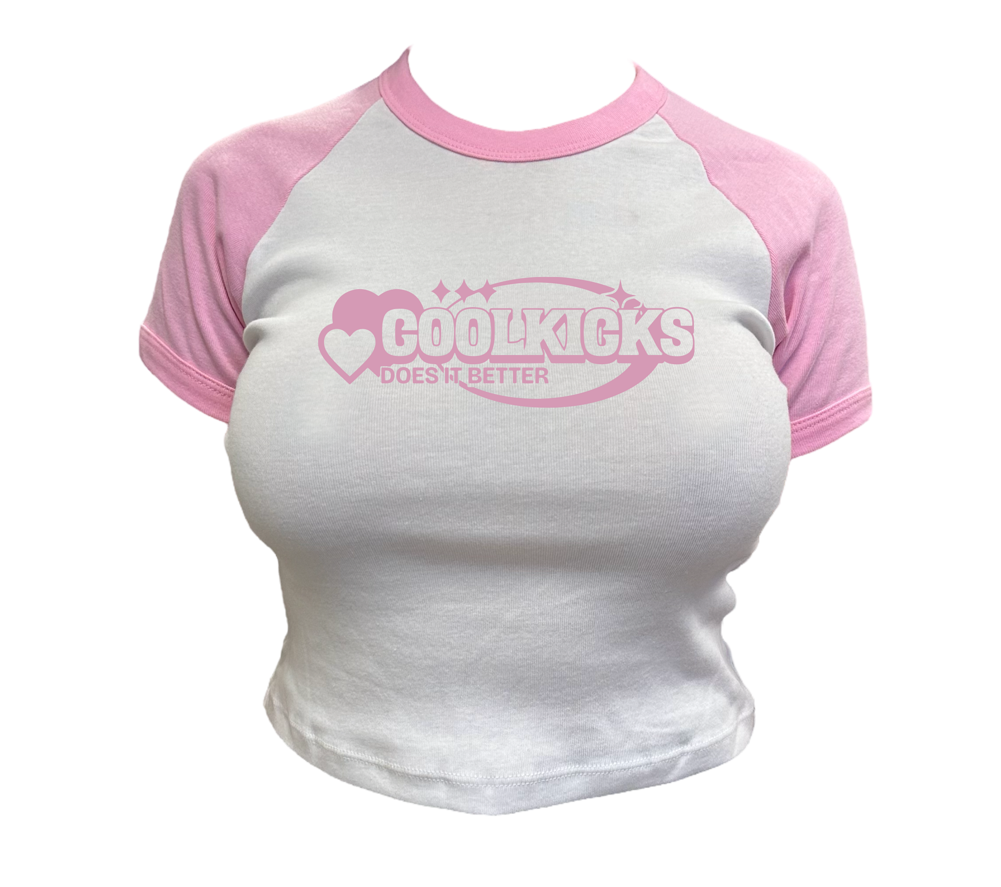 Coolkicks COOLKICKS DOES IT BETTER Baby Tee - White/Pink