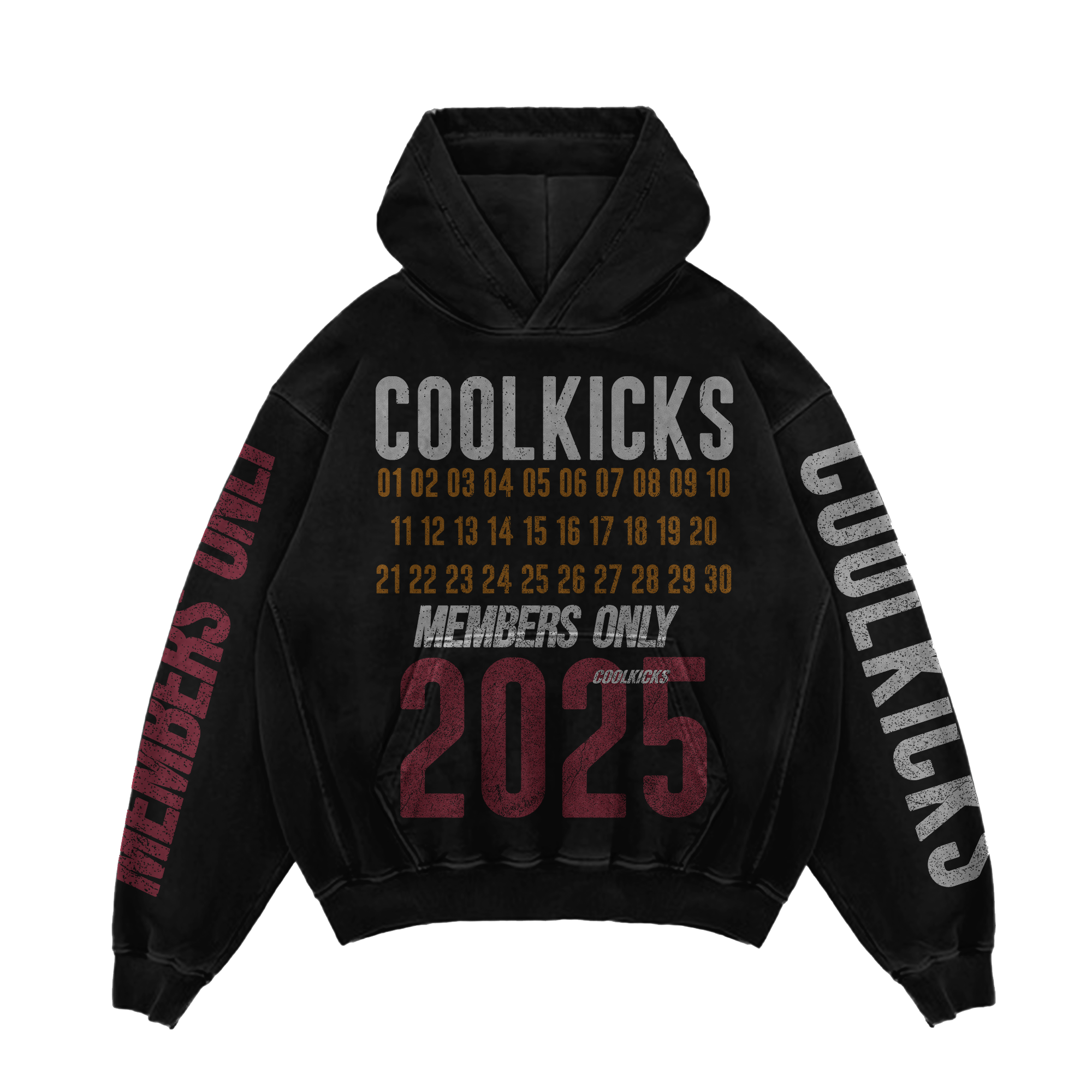 NUMBERS GAME Hoodie - BLACK