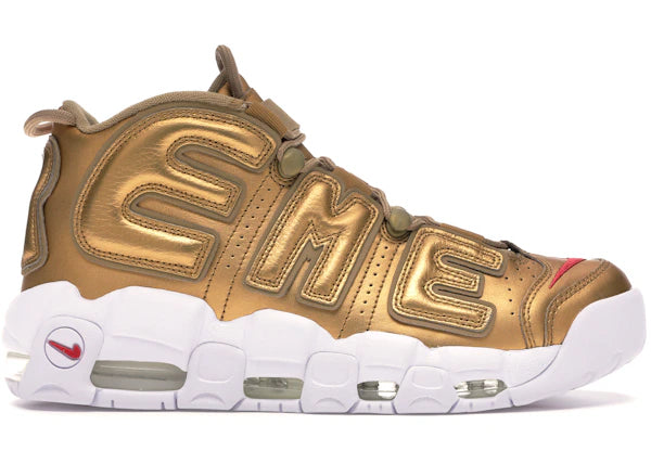 Nike Air More Uptempo Supreme Suptempo Gold