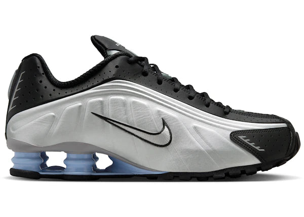 Nike Shox R4 Metallic Silver Black Psychic Blue
