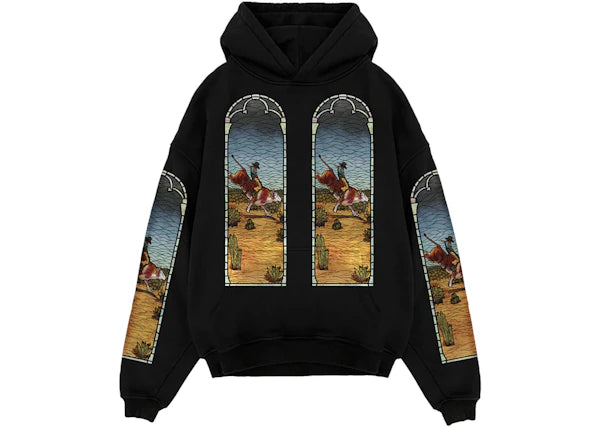 Who Decides War x EST Gee Stained Glass Hoodie Black