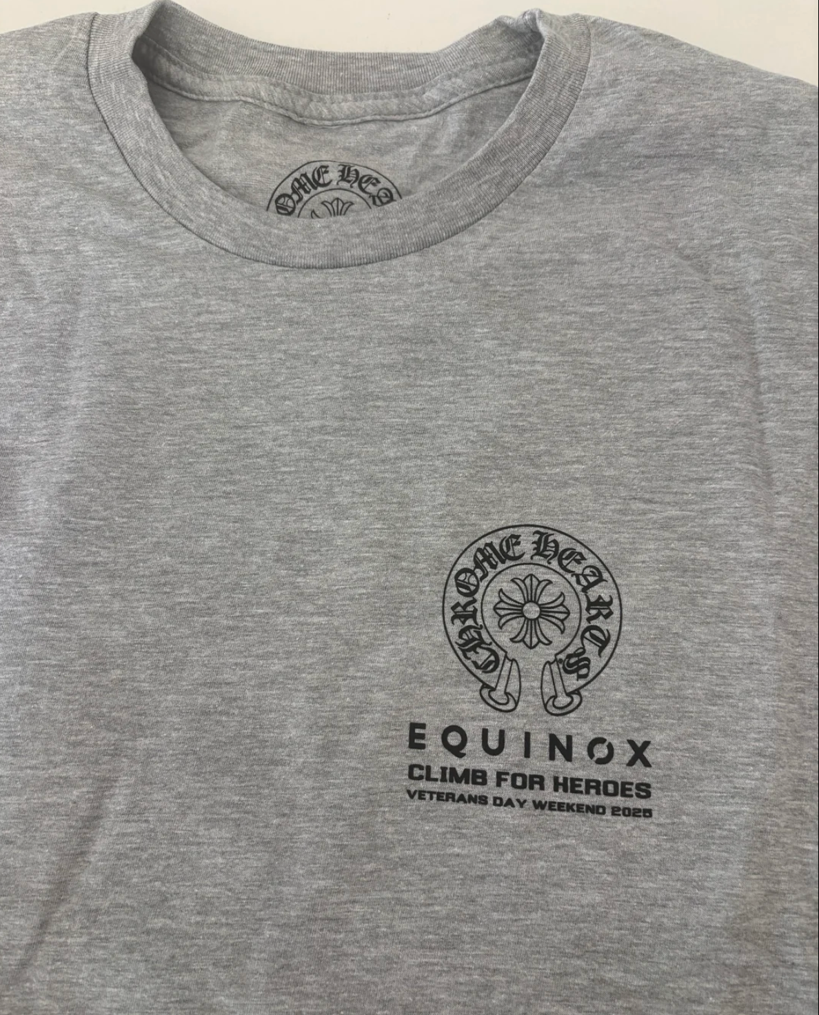 Chrome Hearts Grey Equinox Climb For Heros Tee Shirt