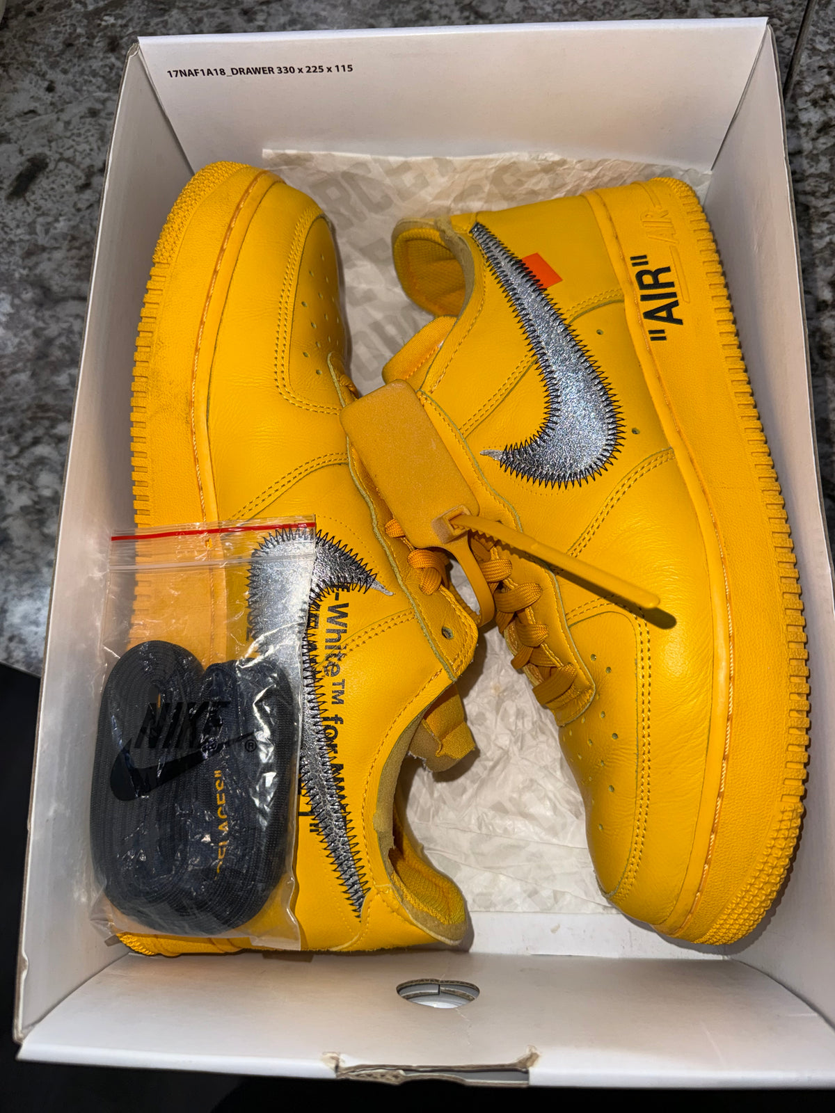 Nike Air Force 1 Low Off-White ICA University Gold