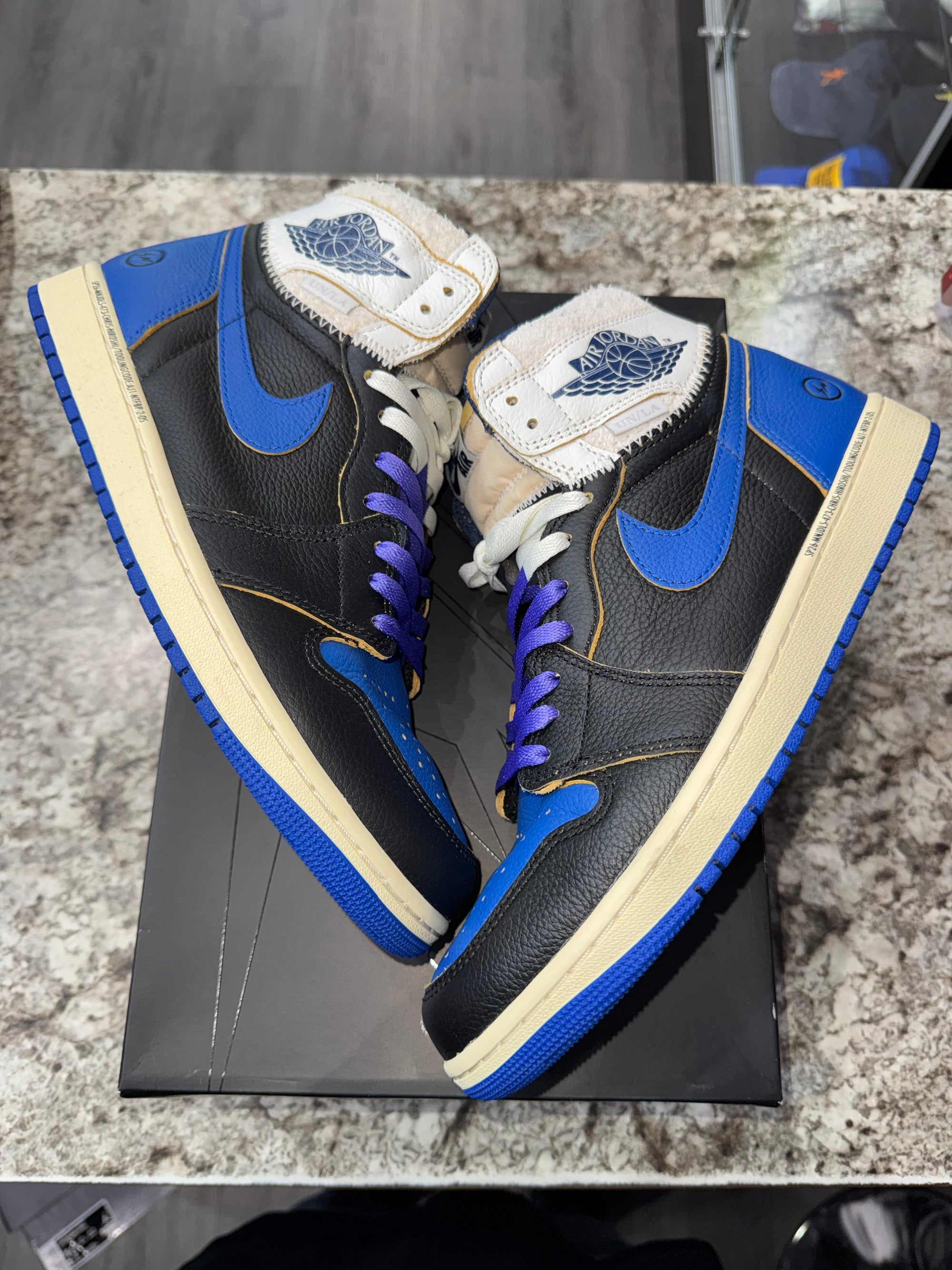 Jordan 1 Retro High OG SP Fragment x Union LA Sport Royal