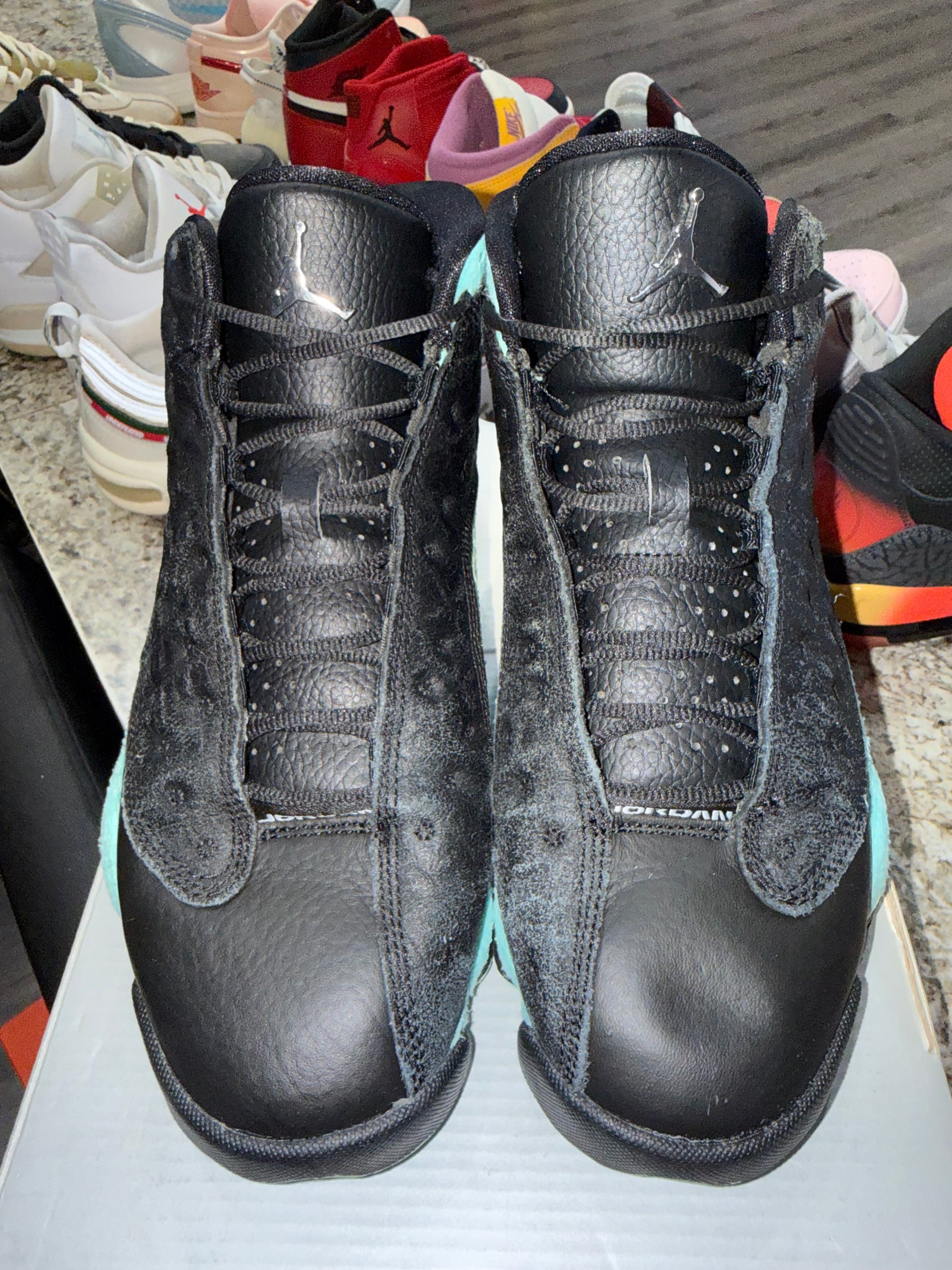 Jordan 13 Retro Black Island Green