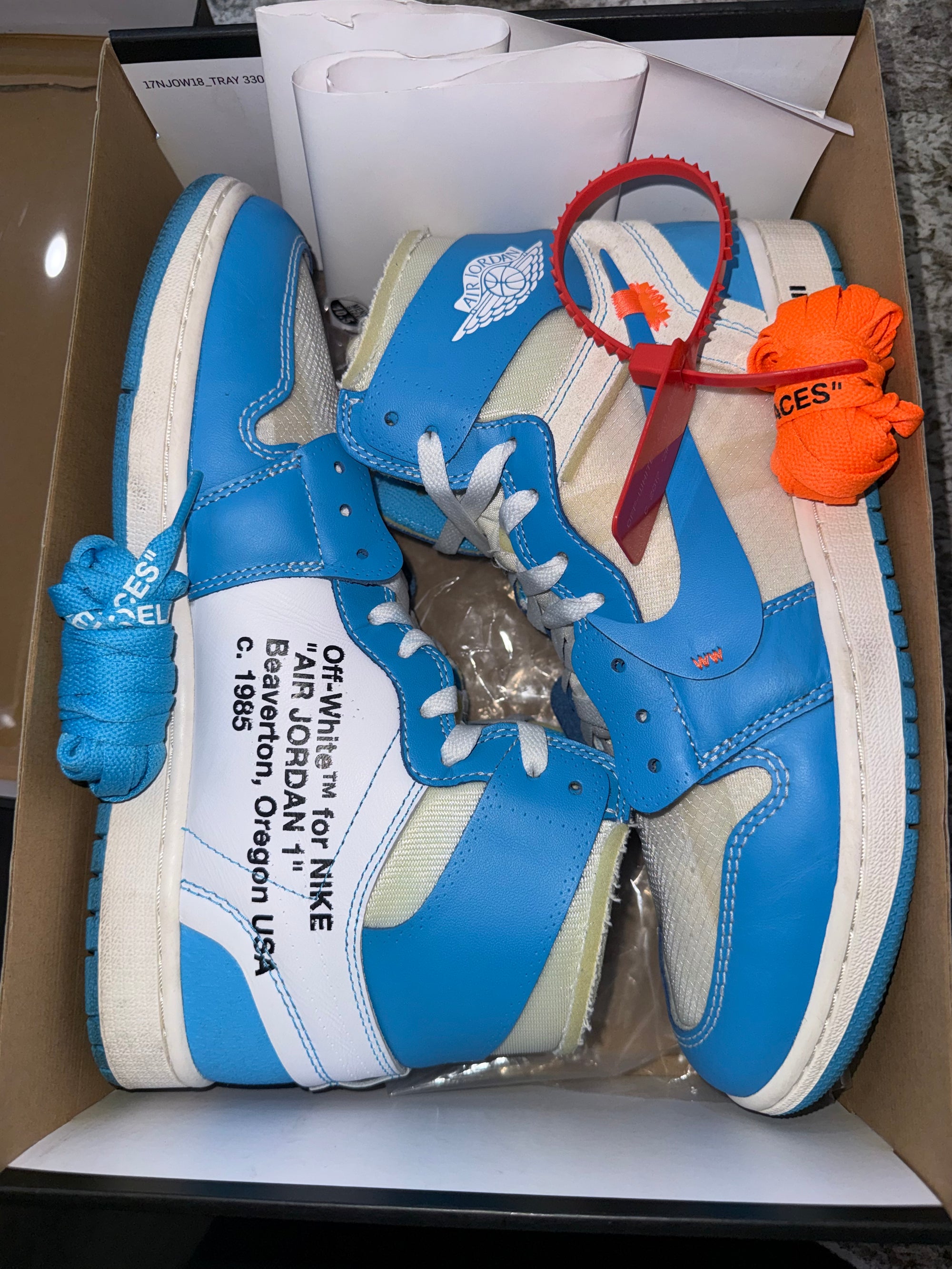 Jordan 1 Retro High Off-White University Blue