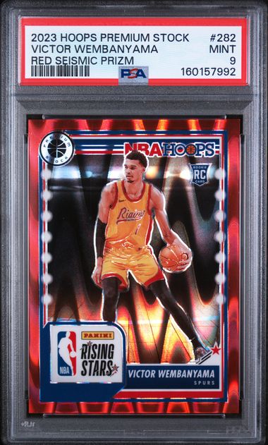 2023 Panini Victor Wembanyama Red Seismic Prizm #282 PSA 9