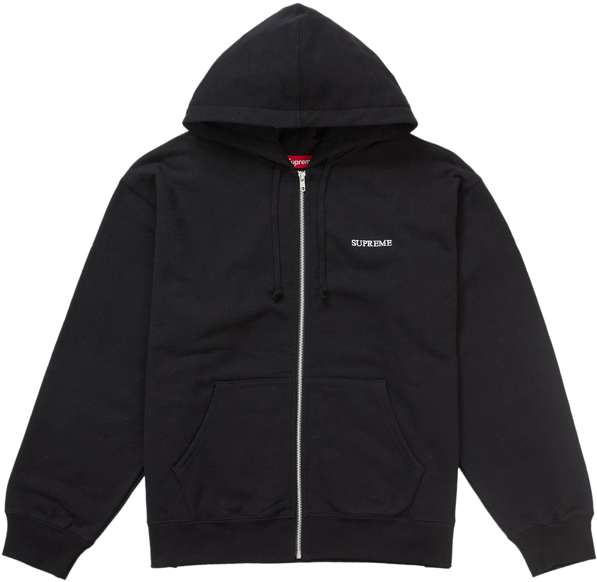 Supreme IDGAF Zip Up Hooded Sweatshirt Black