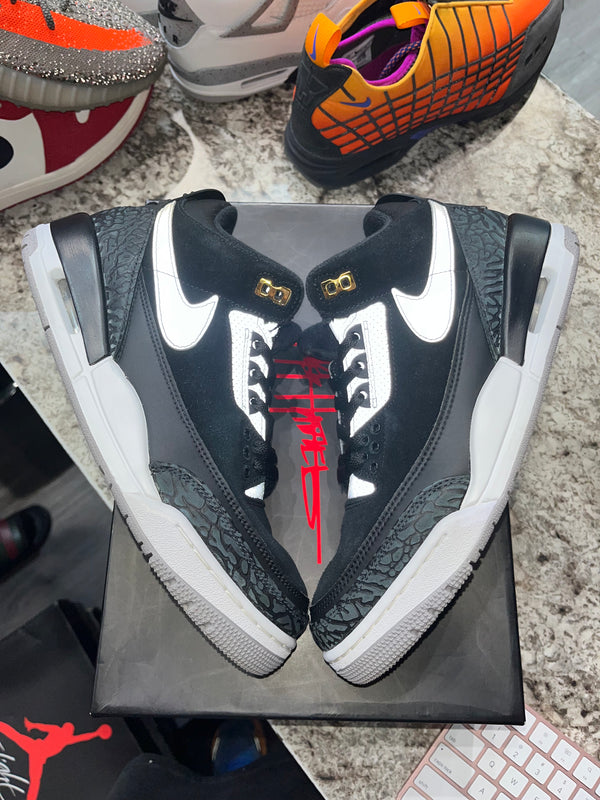 Jordan 3 Retro Tinker Black Cement Gold