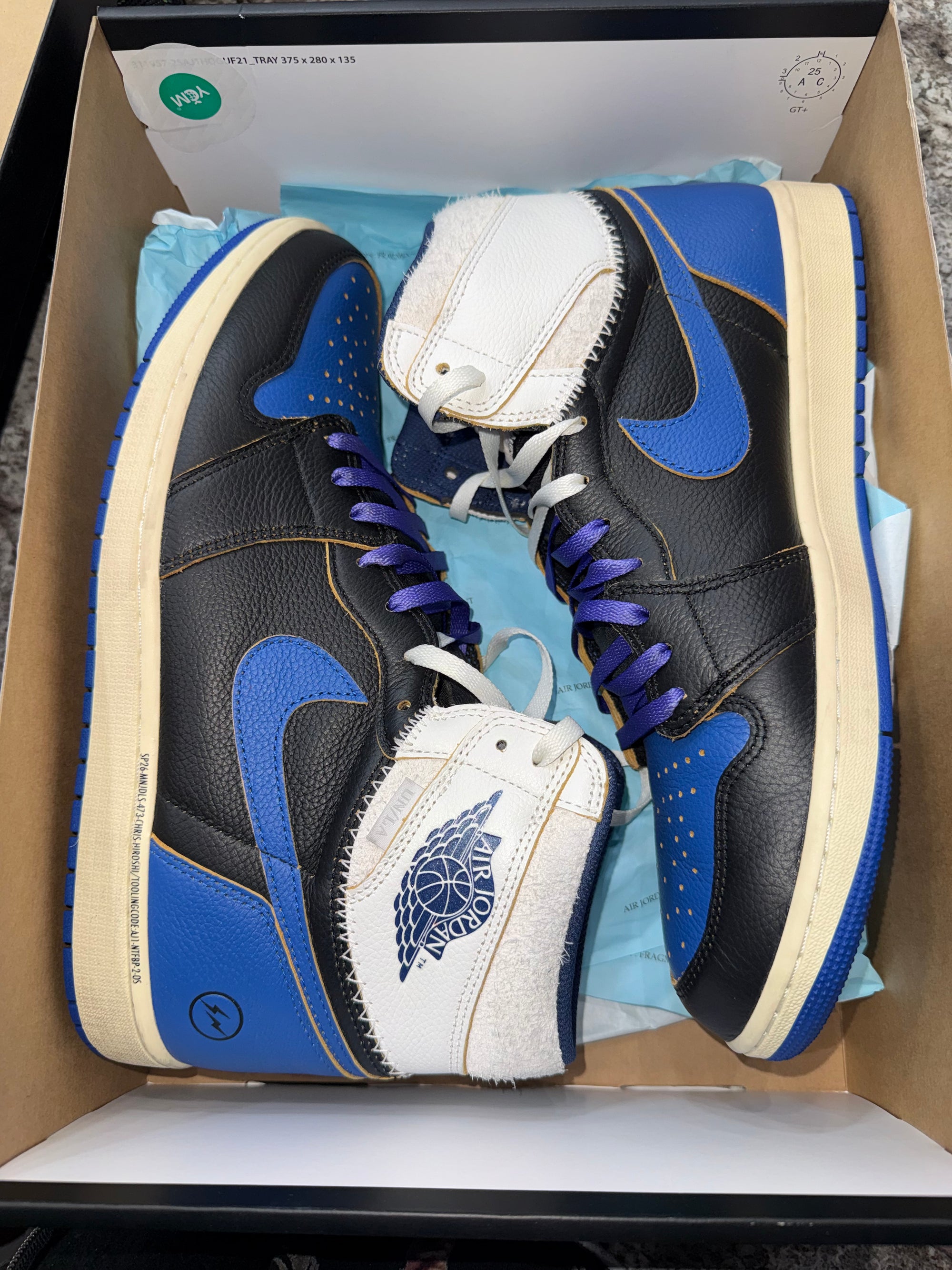 Jordan 1 Retro High OG SP Fragment x Union LA Sport Royal