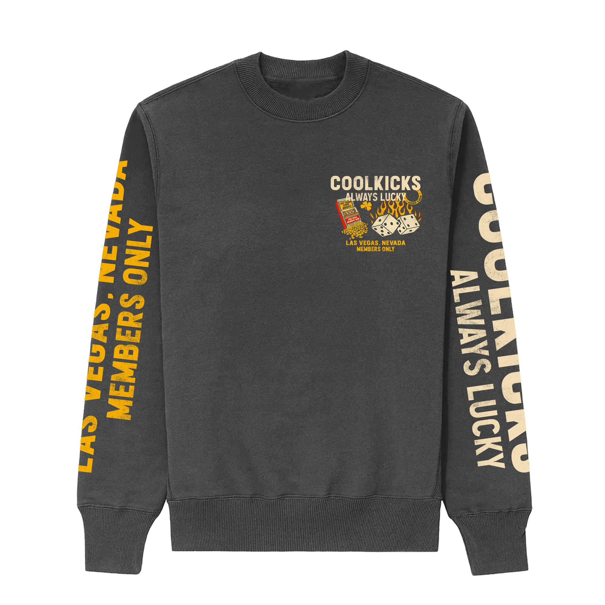 Coolkicks ALWAYS LUCKY Crewneck - Vintage Grey