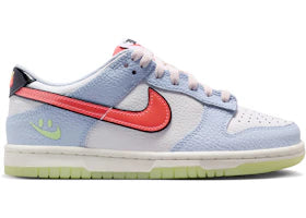 Nike Dunk Low Smiley Swoosh White Hydrogen Blue Crimson (GS)