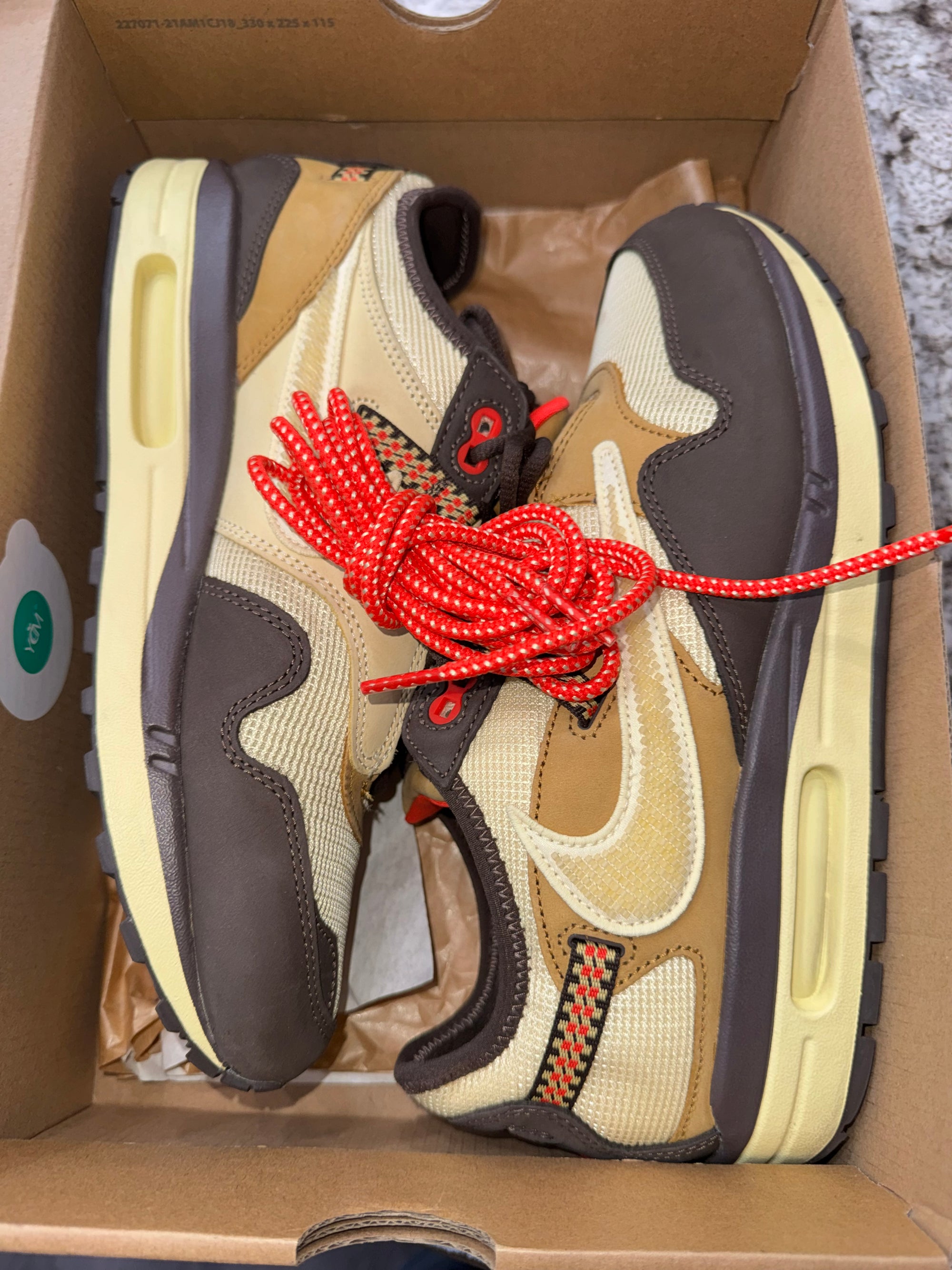 Nike Air Max 1 Travis Scott Cactus Jack Baroque Brown