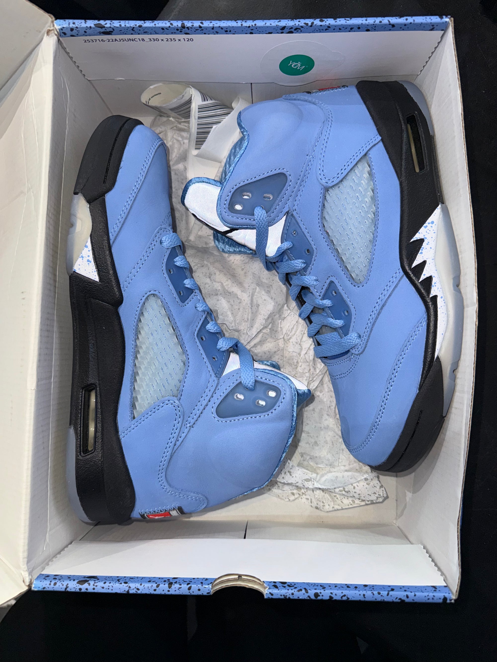 Jordan 5 Retro UNC University Blue (DAMAGED BOX)