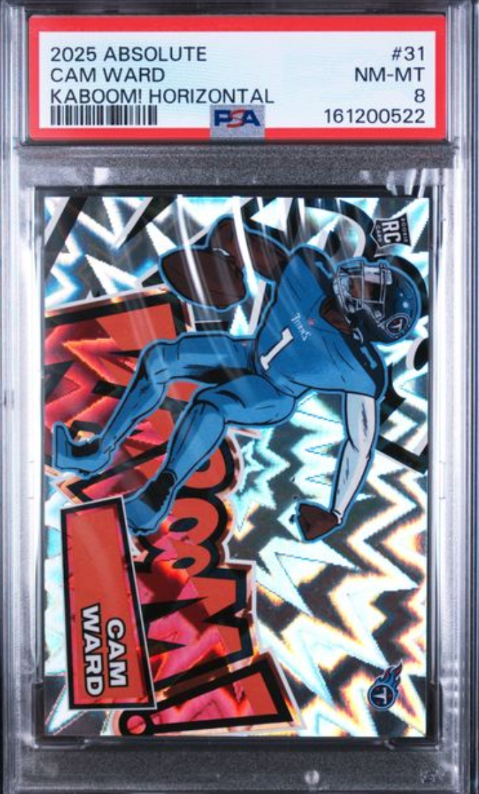 2025 PANINI ABSOLUTE KABOOM! HORIZONTAL #31 CAM WARD PSA 8