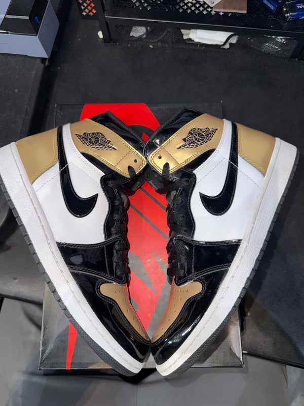 Jordan 1 Retro High NRG Patent Gold Toe