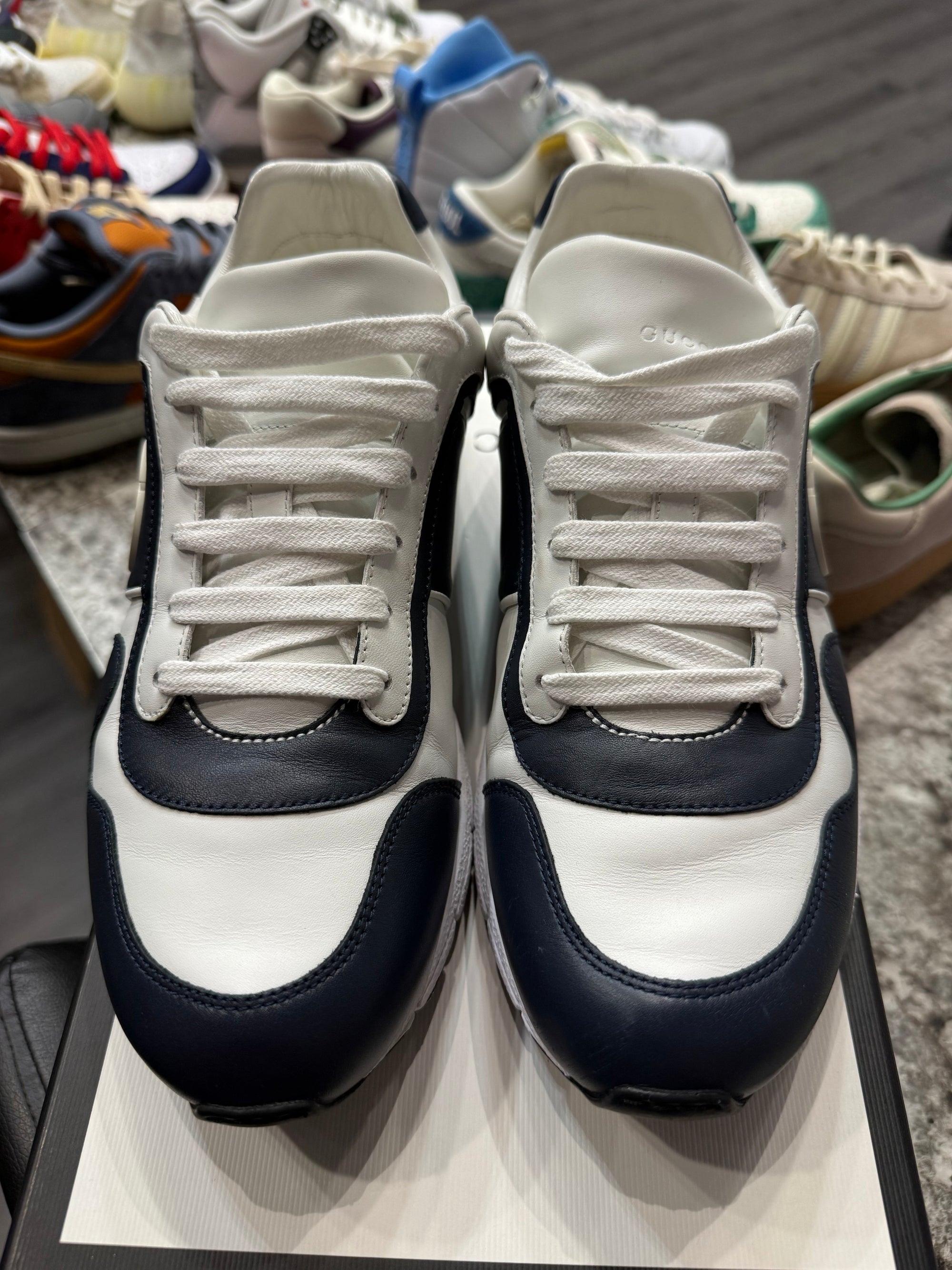 Gucci Leather Low Top Sky Blue